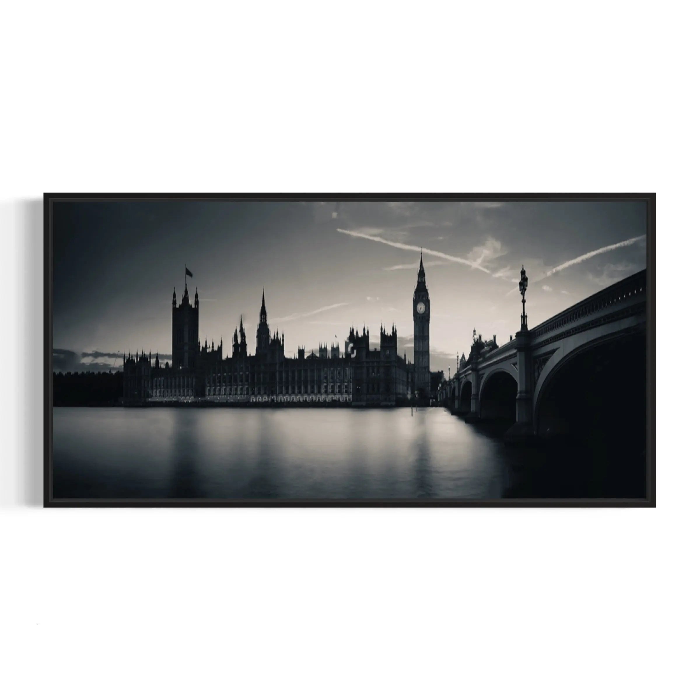 a black and white photo of big ben in london