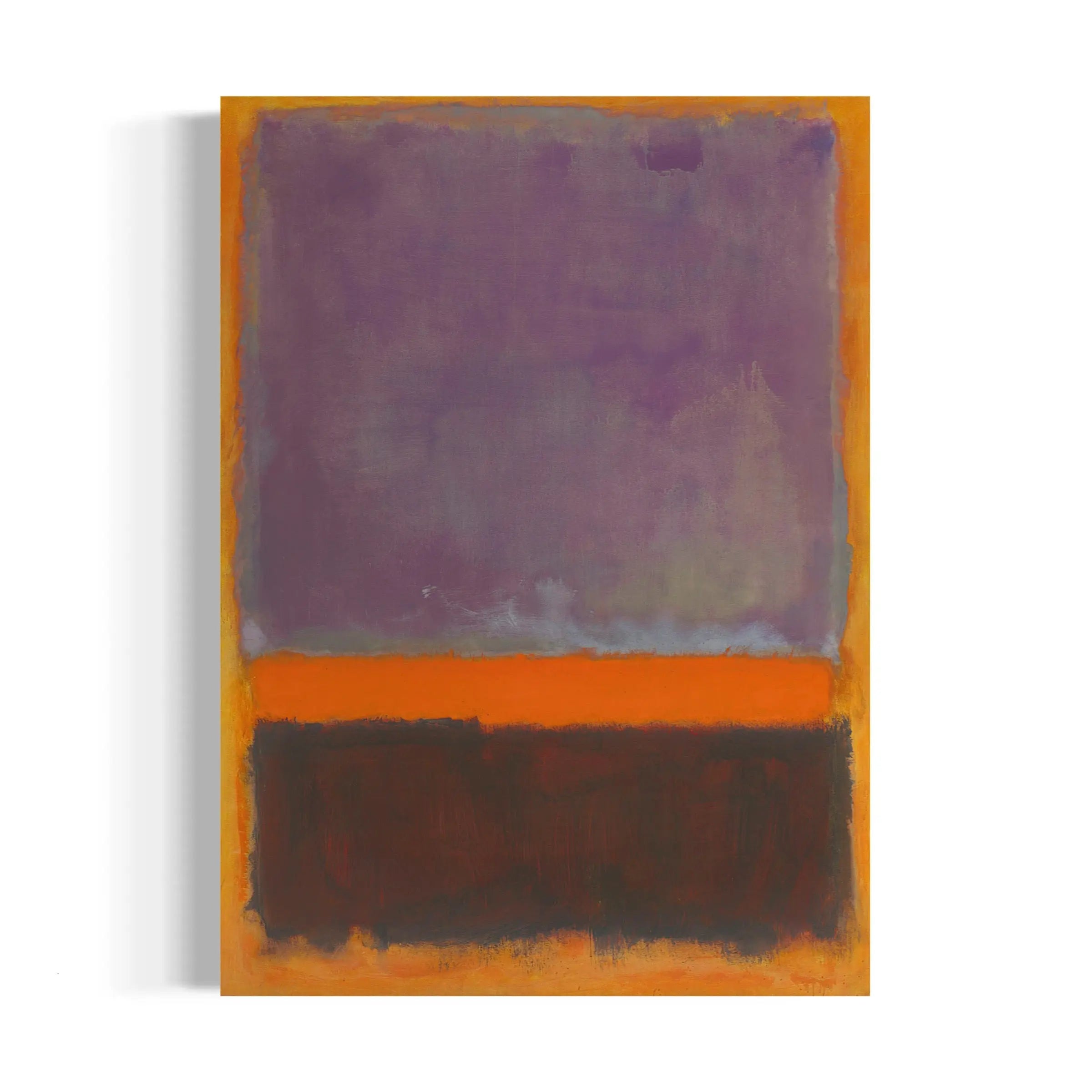 a painting of a purple and orange rectangle