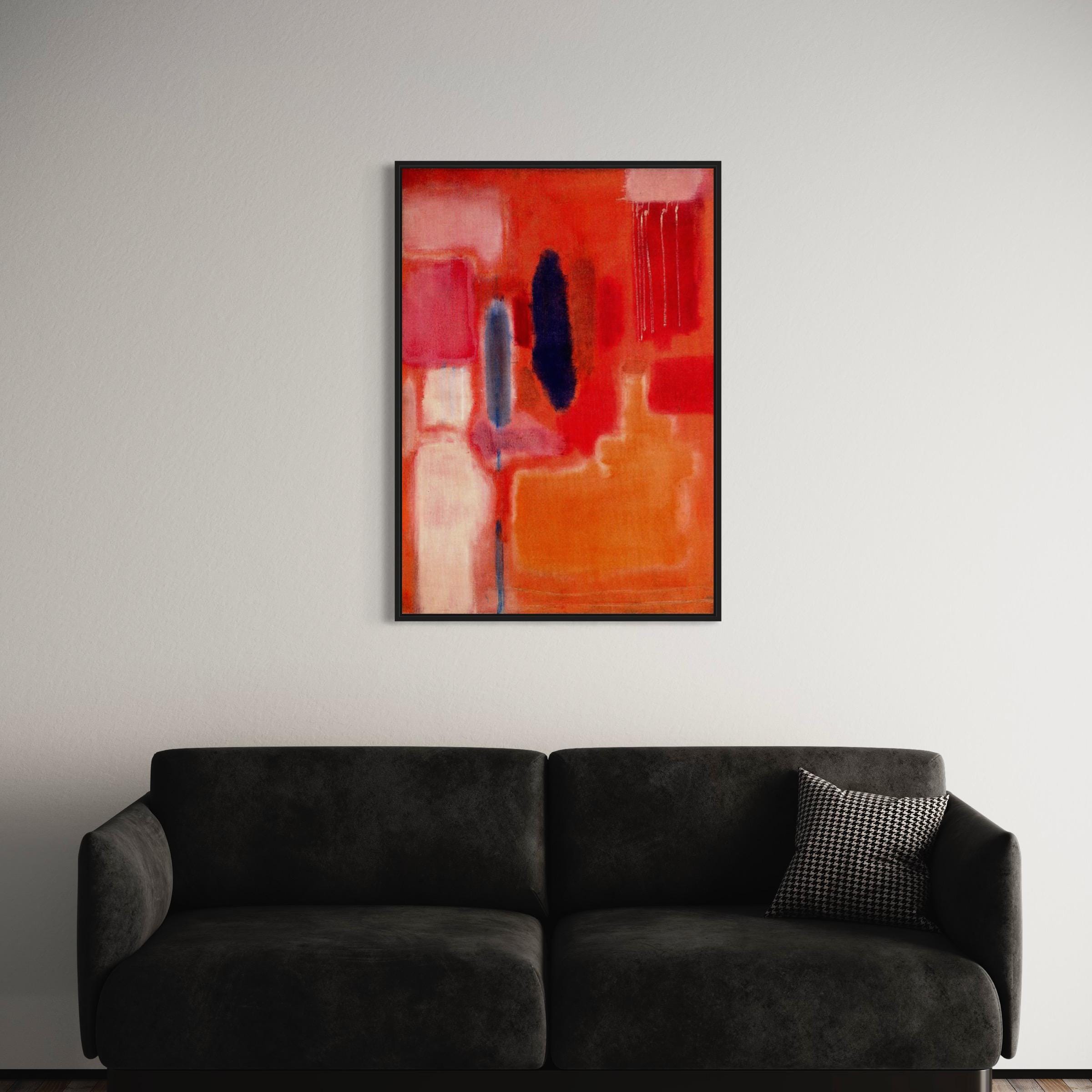 Mark Rothko No. 9 | Abstract Expressionist Red Orange Color Field Canvas Art | Poster Print