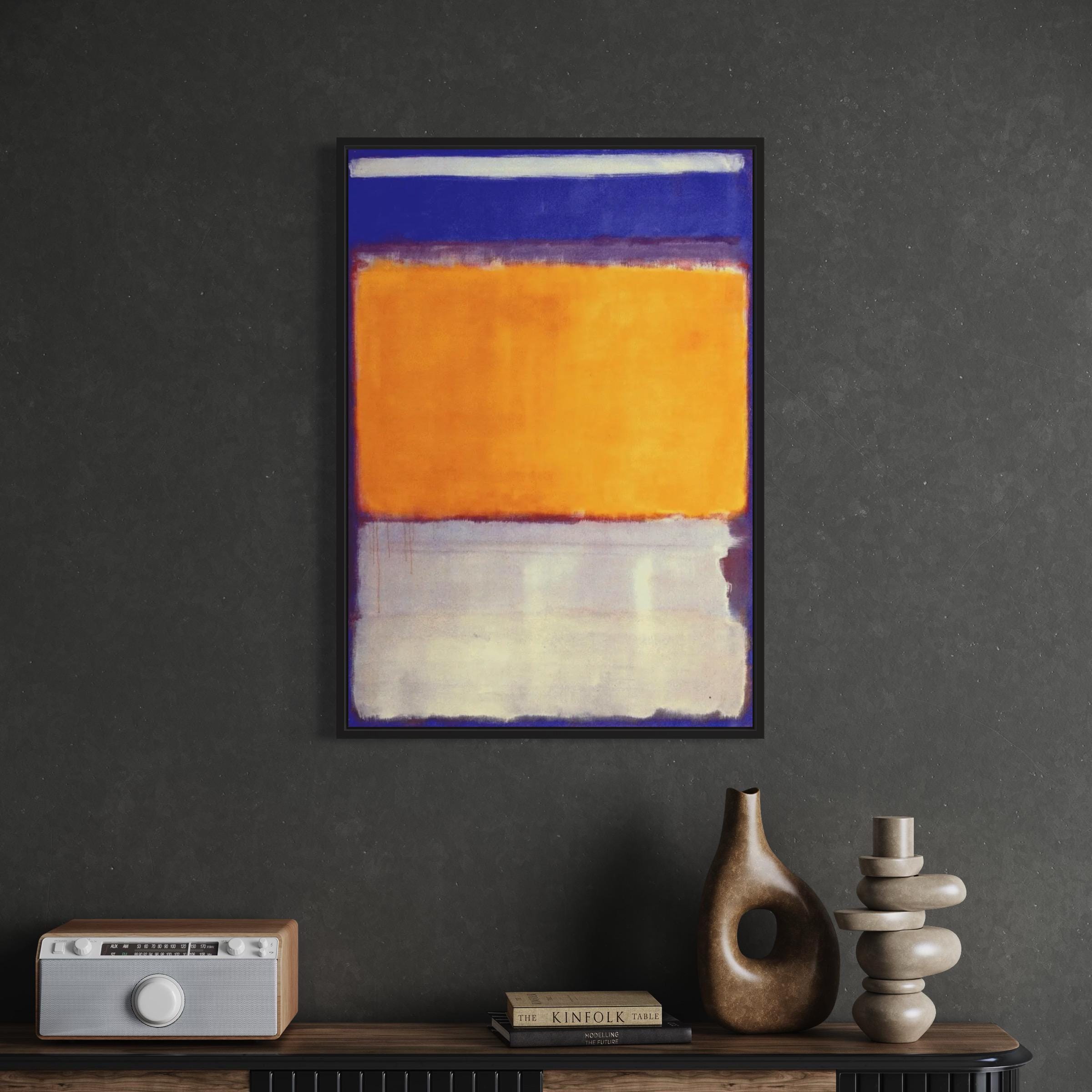 No. 10 (1950) by Mark Rothko Abstract Blue, Orange, and Gray Color Field Canvas Art | Poster Print