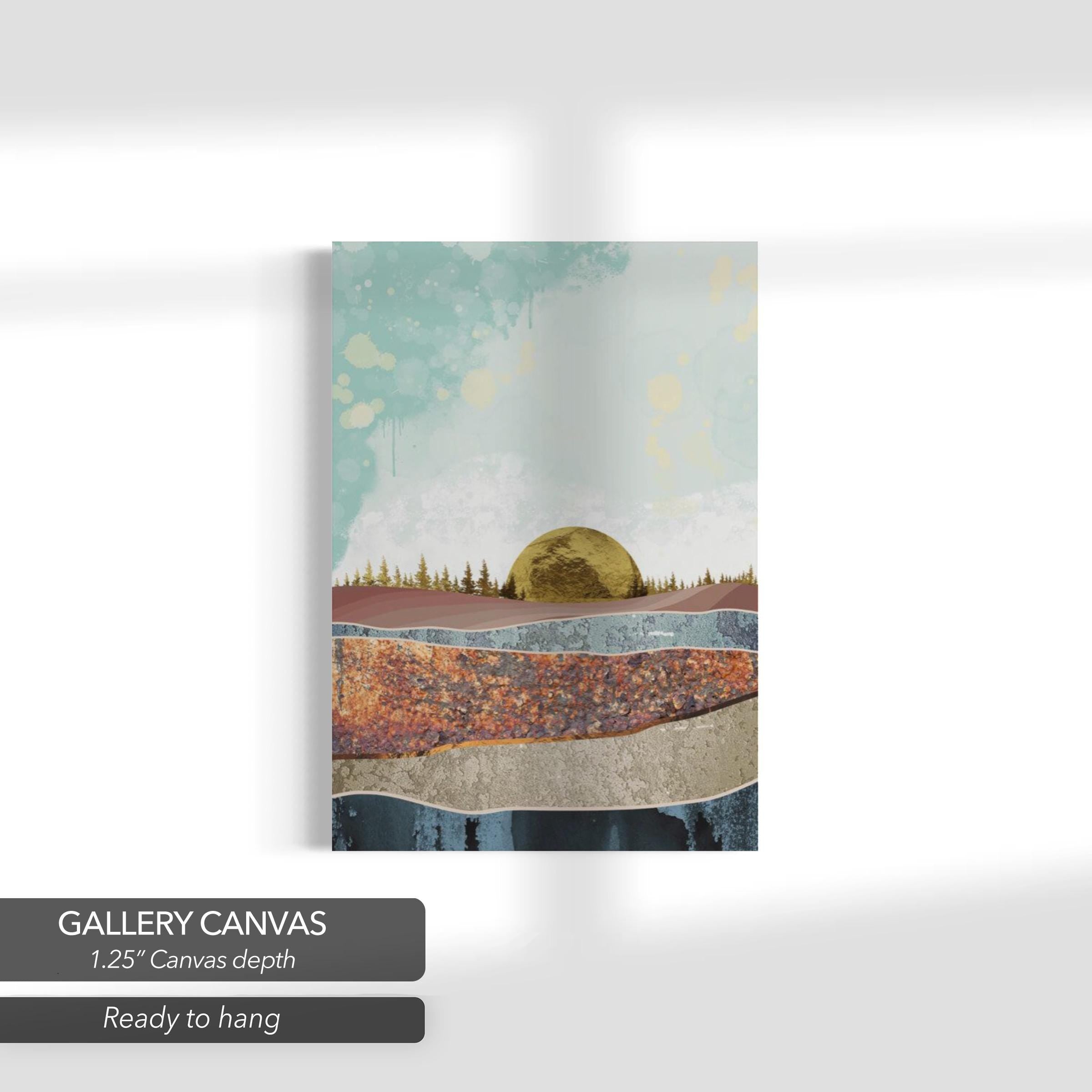 Abstract Forest Set of 3 Modern Landscape Poster Prints | Canvas Wall Art