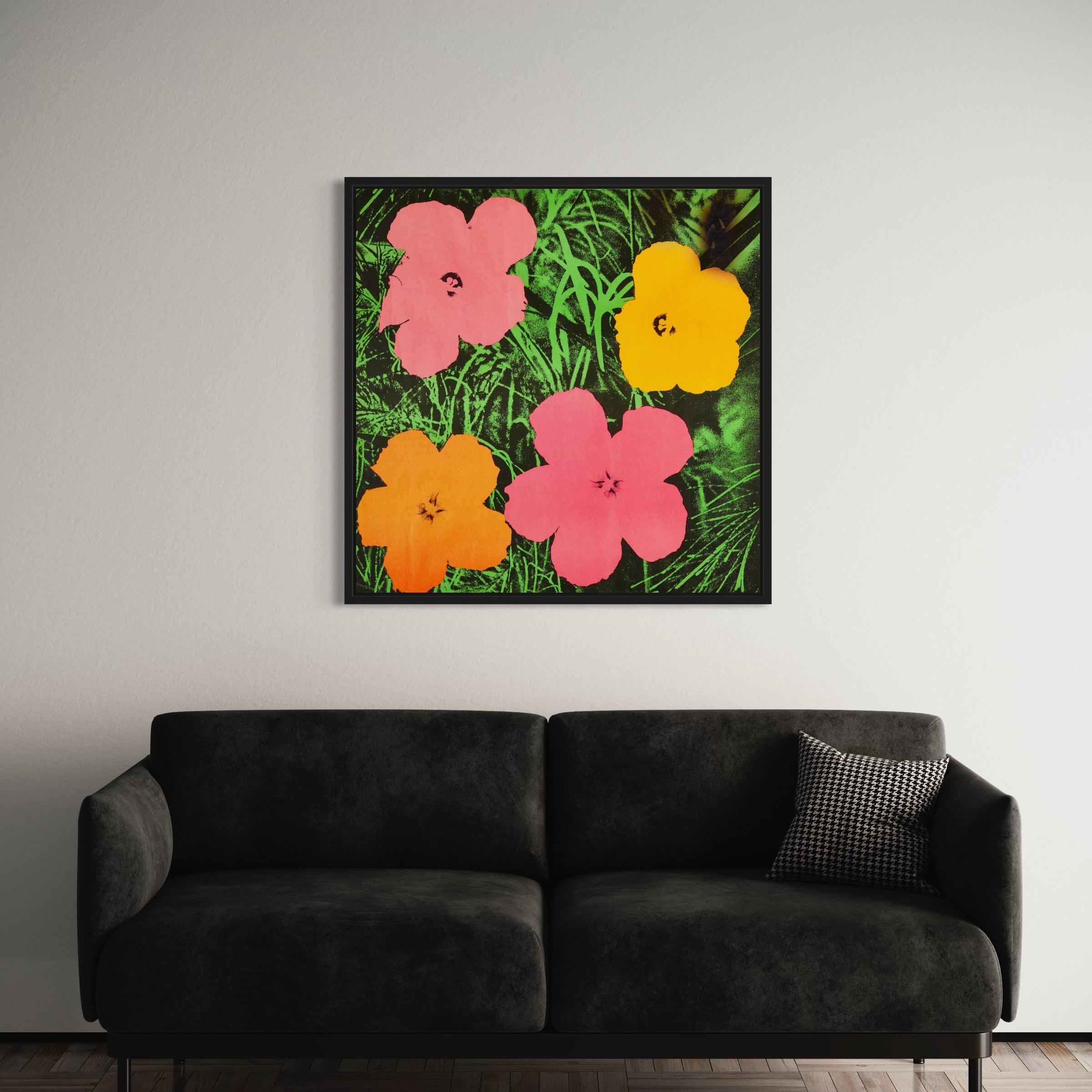 Andy Warhol Vintage Flowers Pop Art Canvas Art | Poster Print