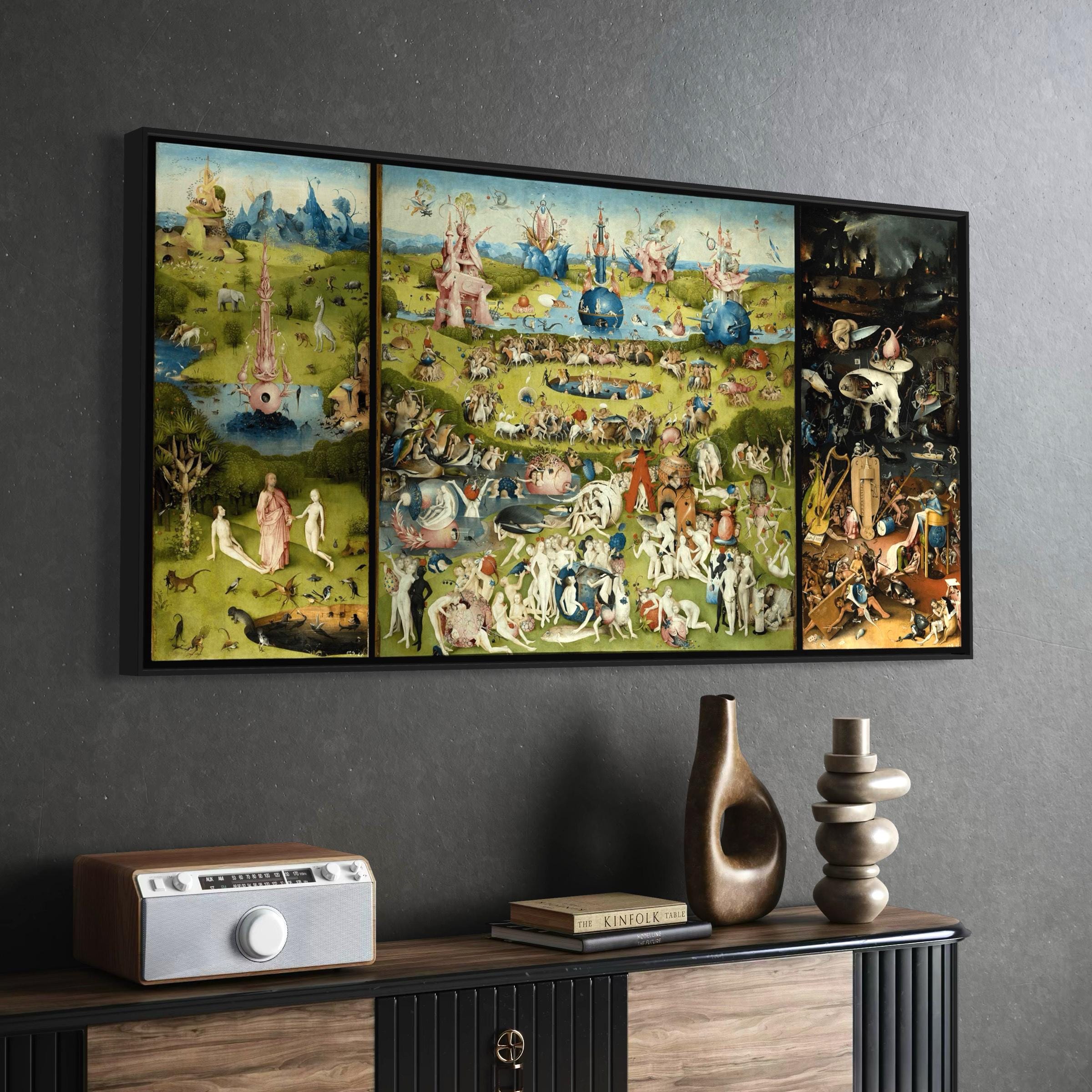 Hieronymus Bosch Garden of Earthly Delights Renaissance Surreal Canvas Art | Poster Print