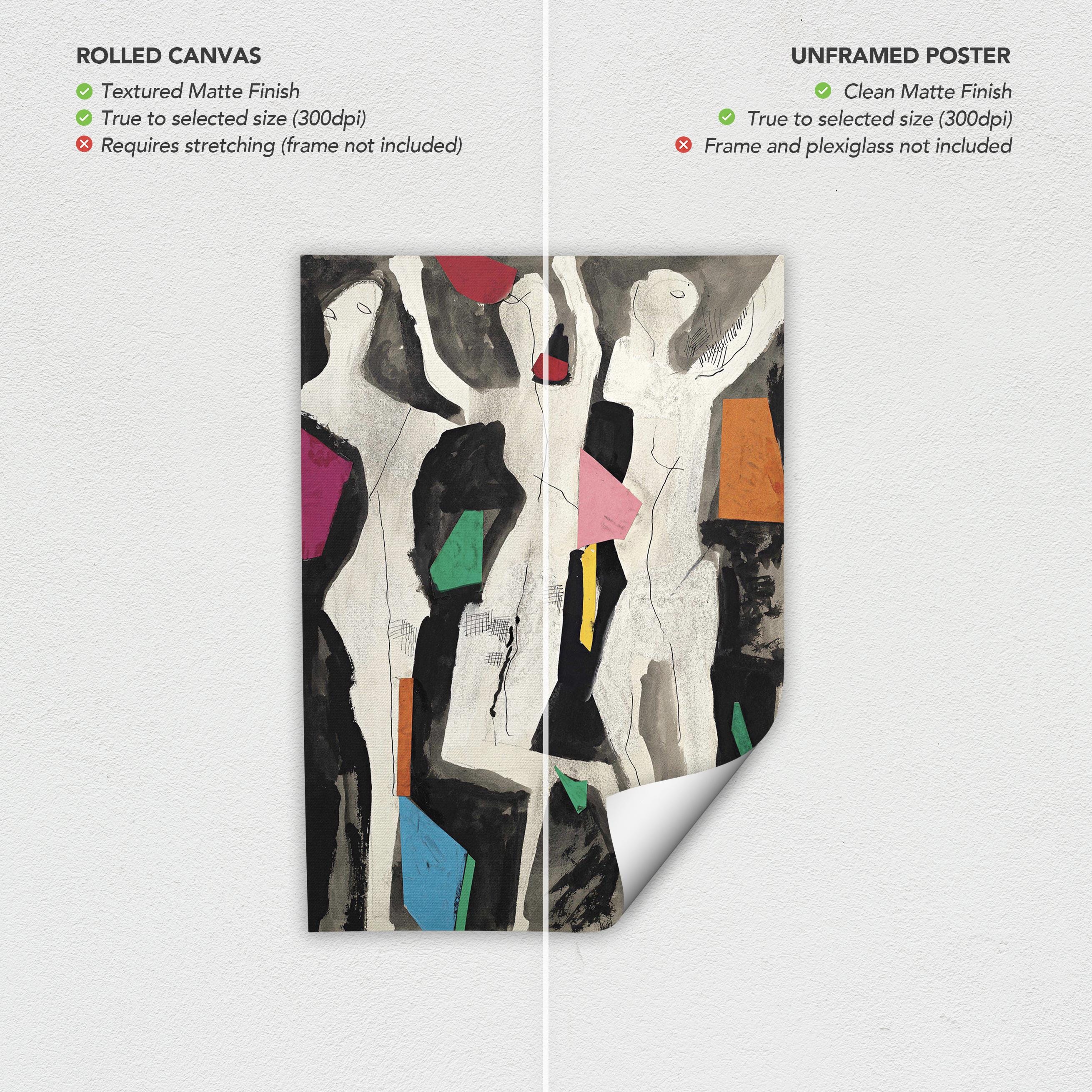 Marino Marini Personnages Abstract Modern Canvas Art | Poster Print