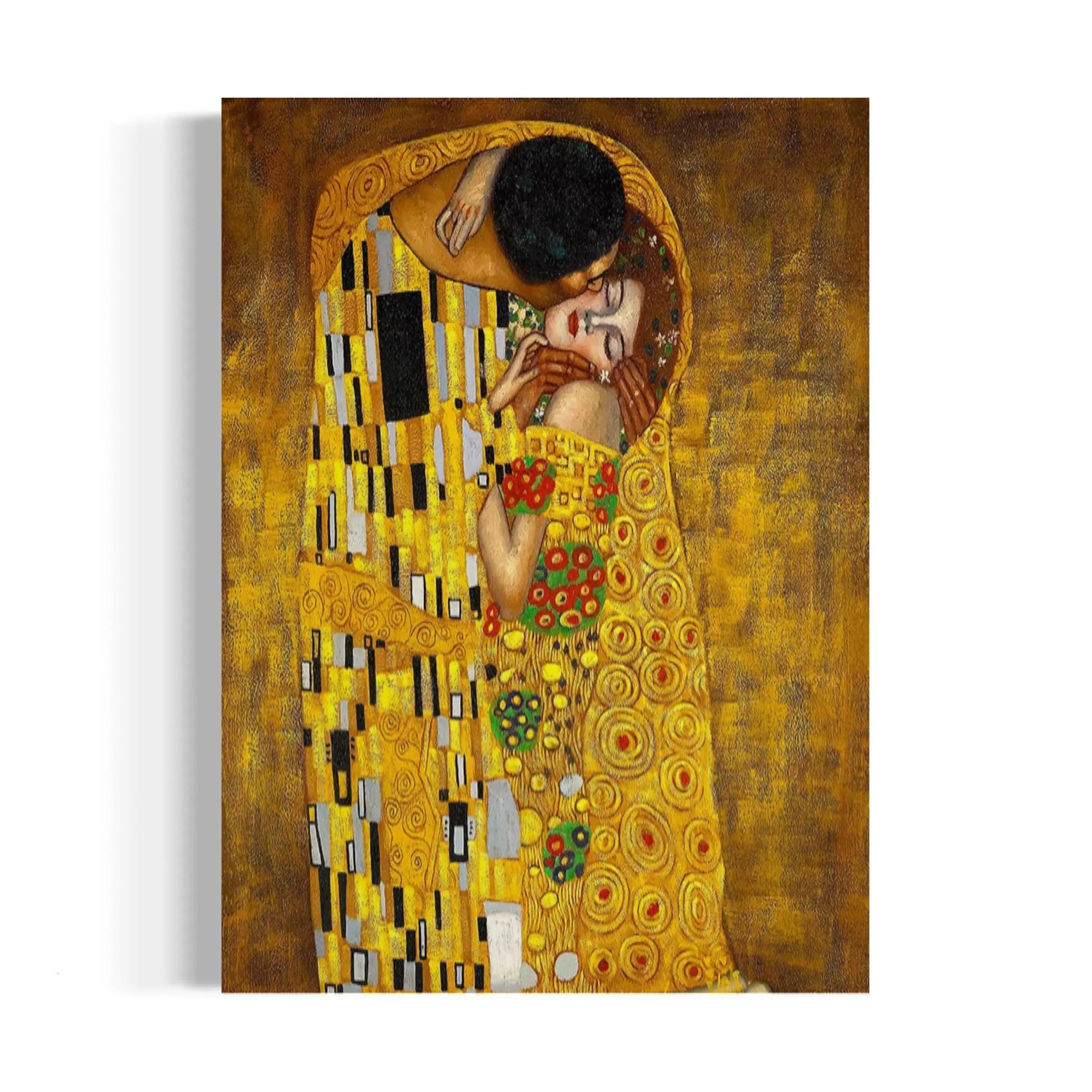 The Kiss Painting by Gustav Klimt (1908) Canvas Wall Art | Poster Print Canvastoria