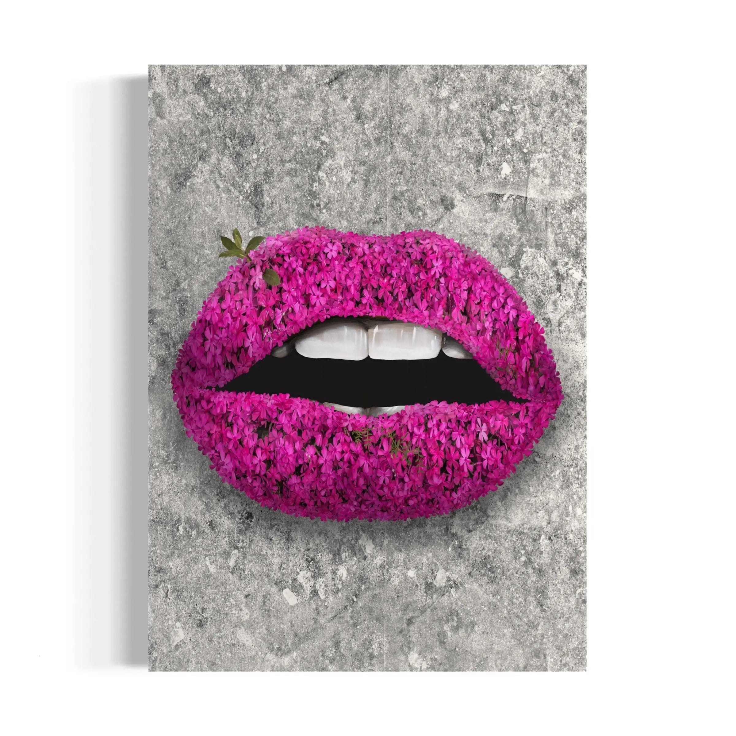 a picture of a woman's lips covered in pink glitter