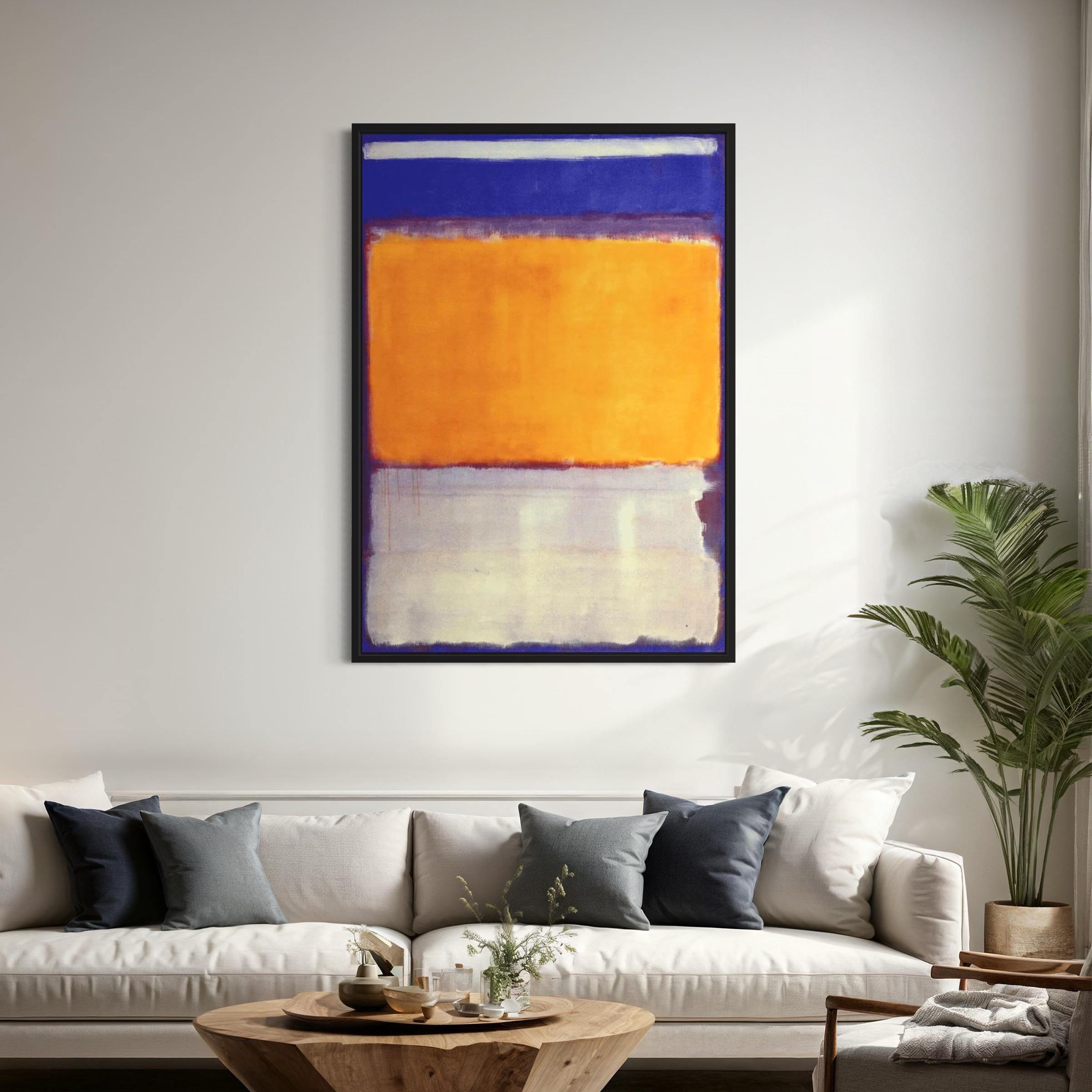 No. 10 (1950) by Mark Rothko Abstract Blue, Orange, and Gray Color Field Canvas Art | Poster Print