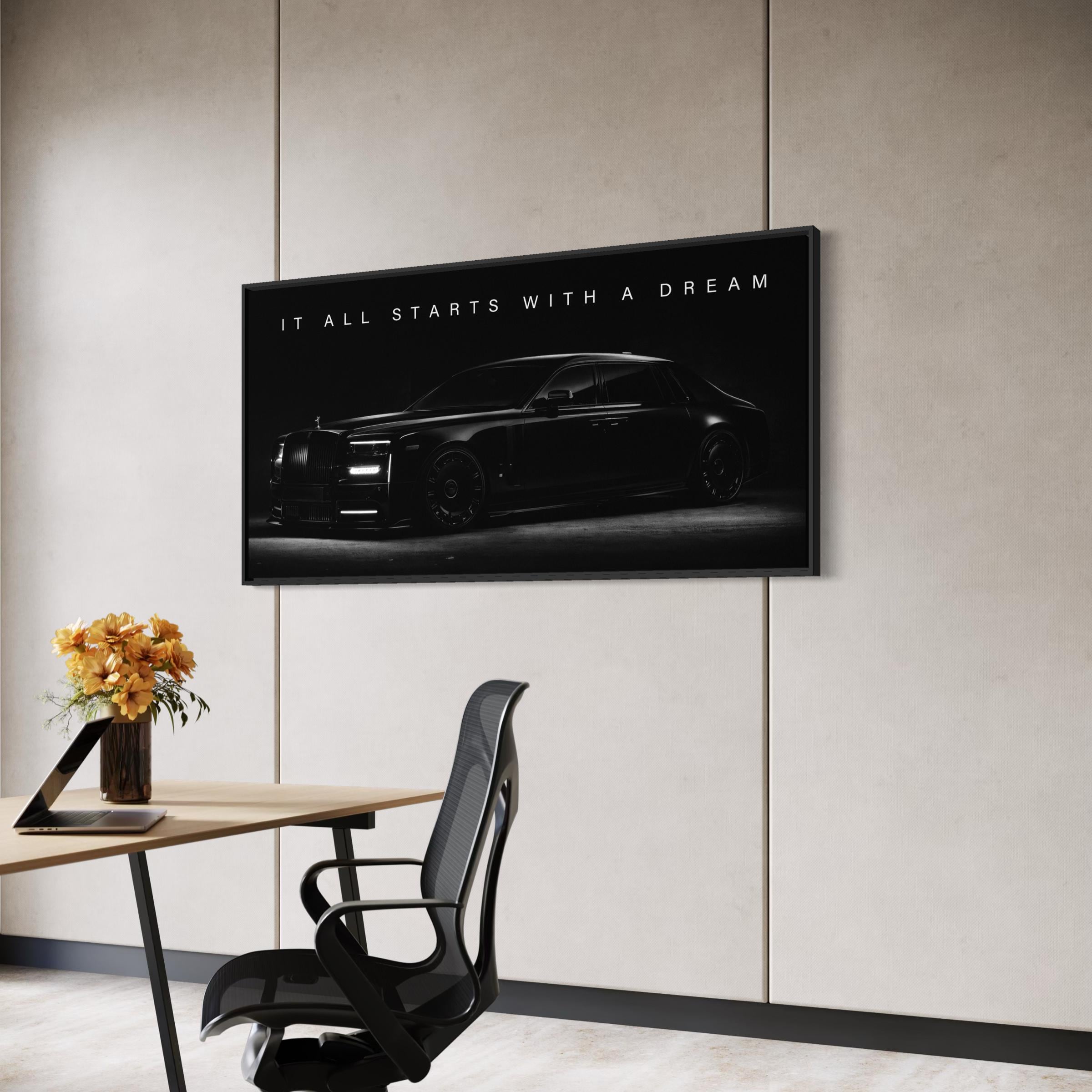 Motivational Rolls Royce Quote: It All Starts With A Dream Quote | RR Luxury Car