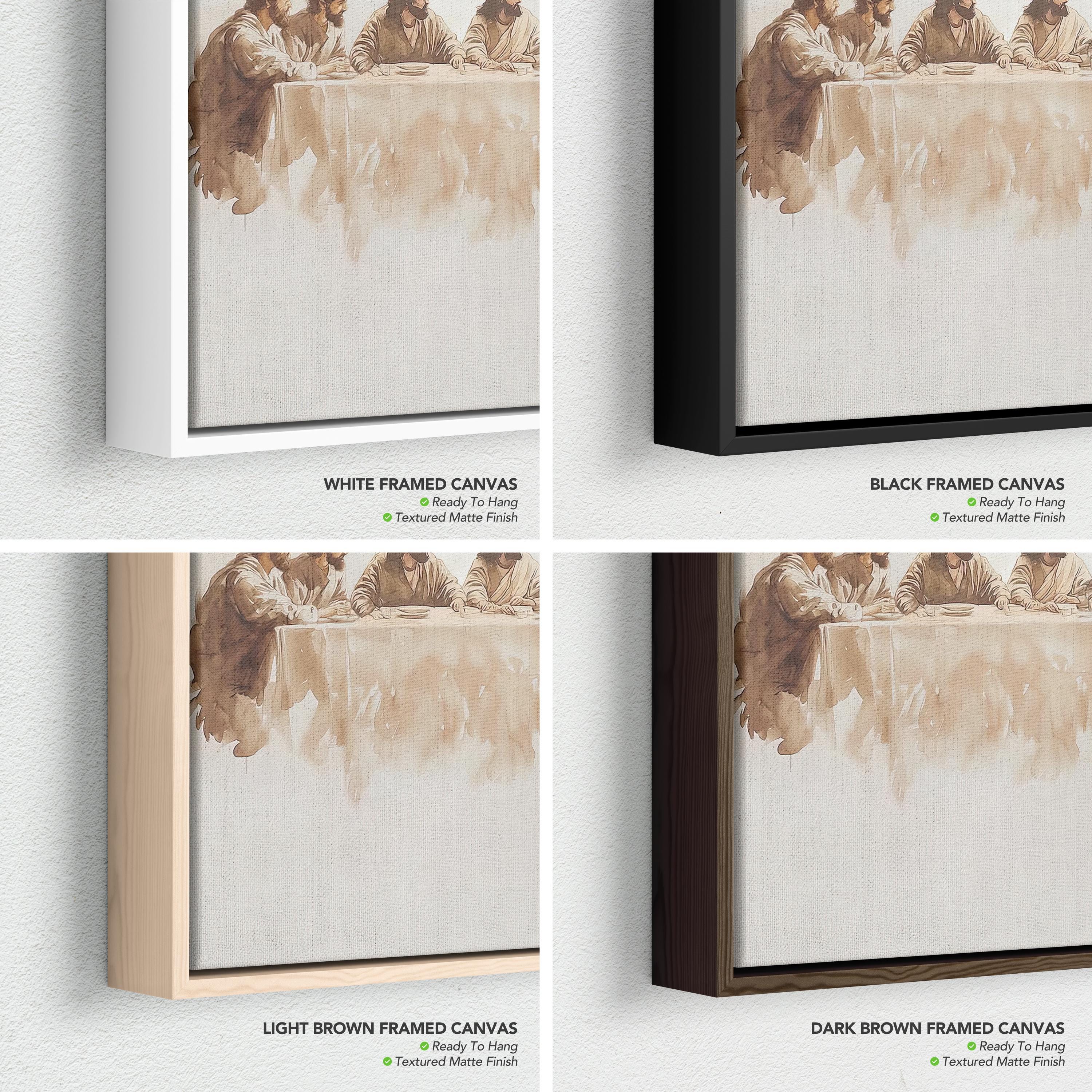 Framed Wall Art Set of 3 The Last Supper Jesus Poster Prints | Canvas Wall Art