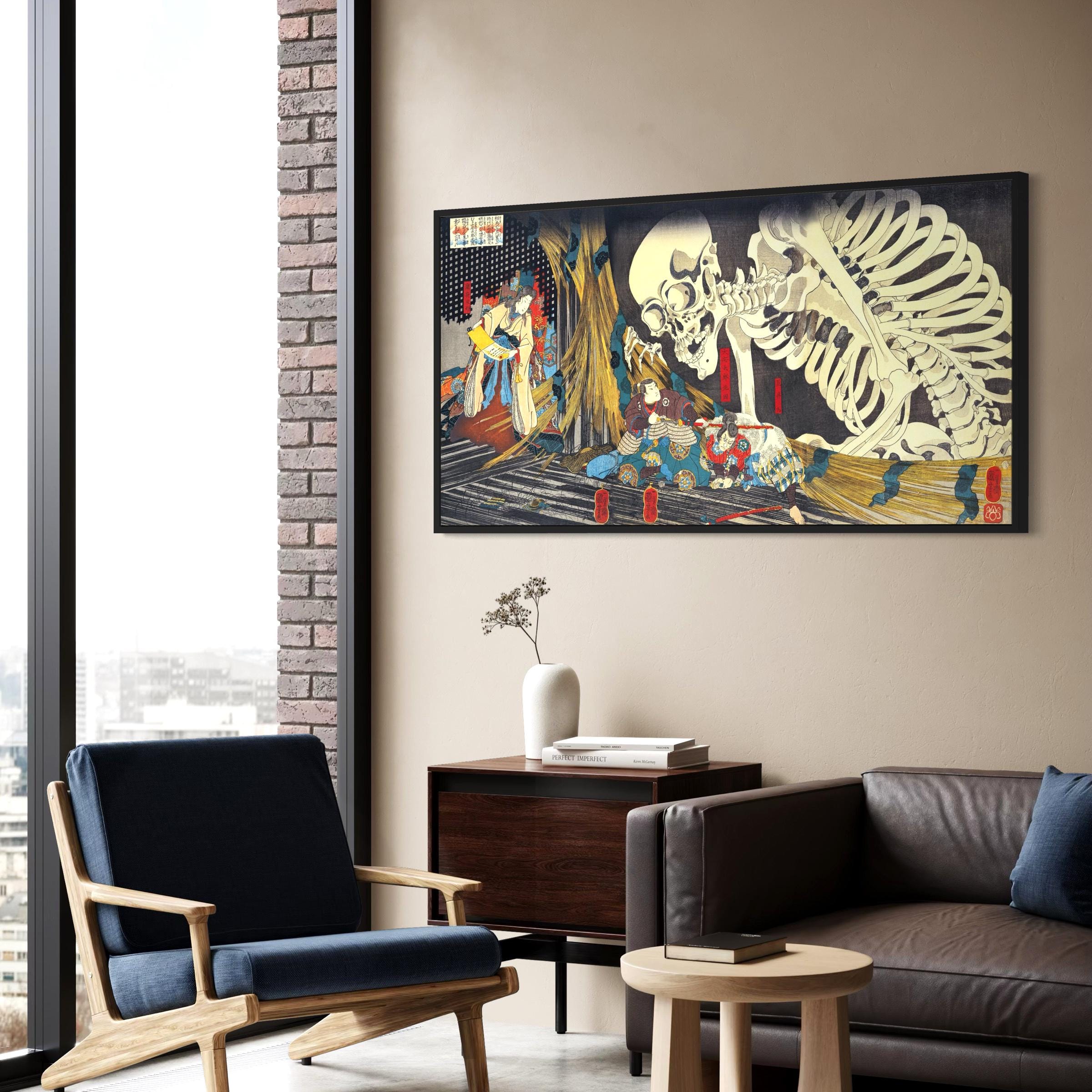 Takiyasha The Witch and the Skeleton Spectre Japanese Canvas Art | Poster Print