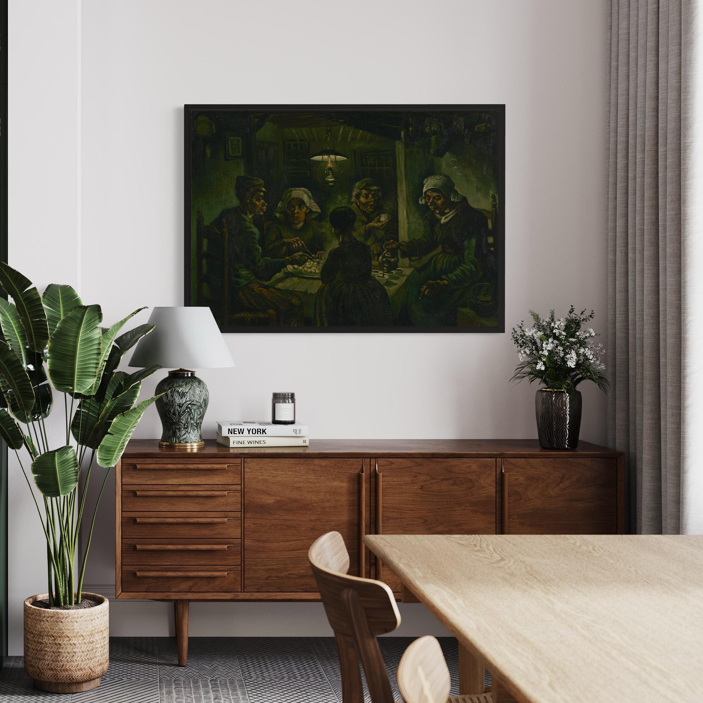 The Potato Eaters by Van Gogh | Vintage Dutch Rustic Old Master Canvas Art | Poster Print