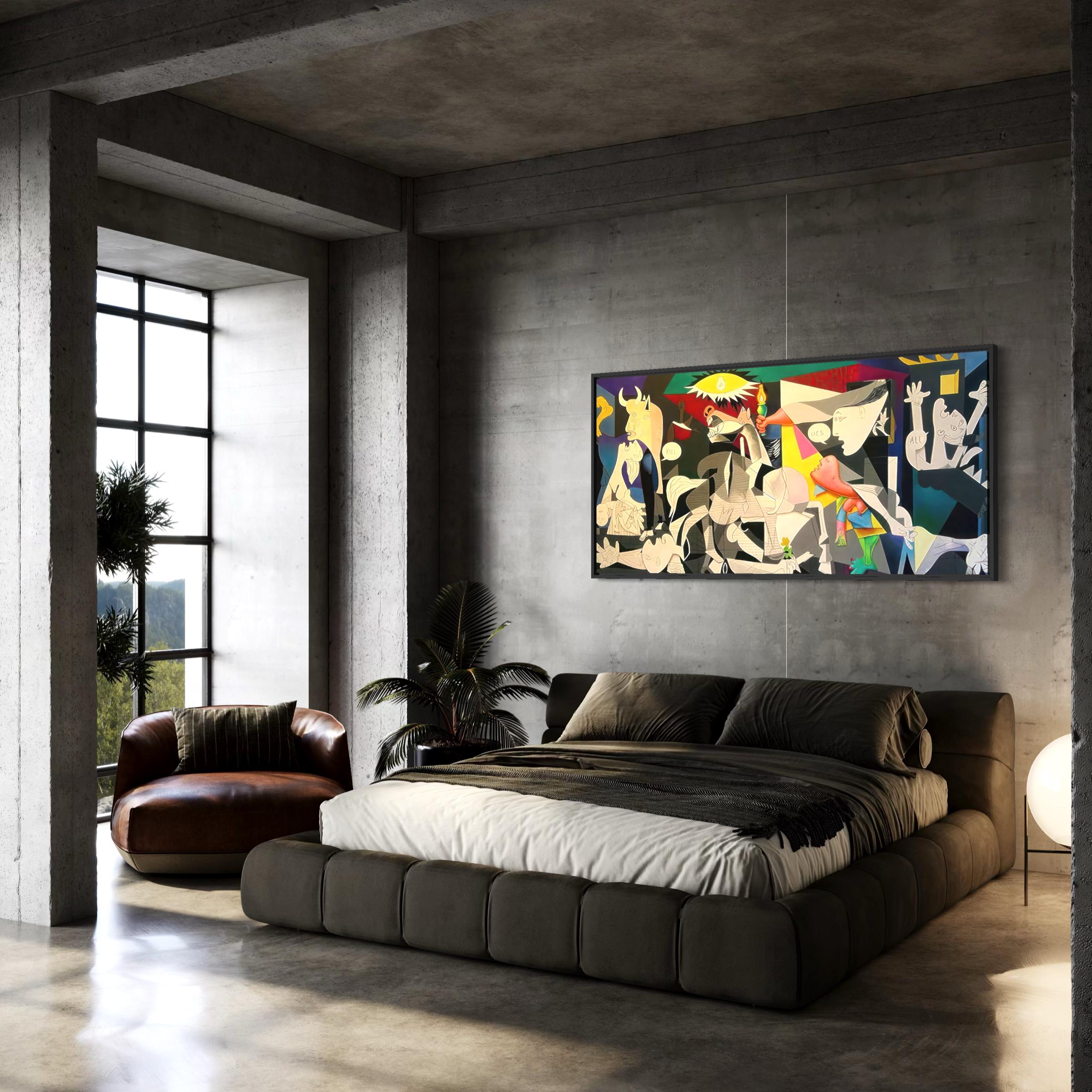 Guernica Picasso Colorful Wall Art Canvas | Cubism Artwork Poster Print