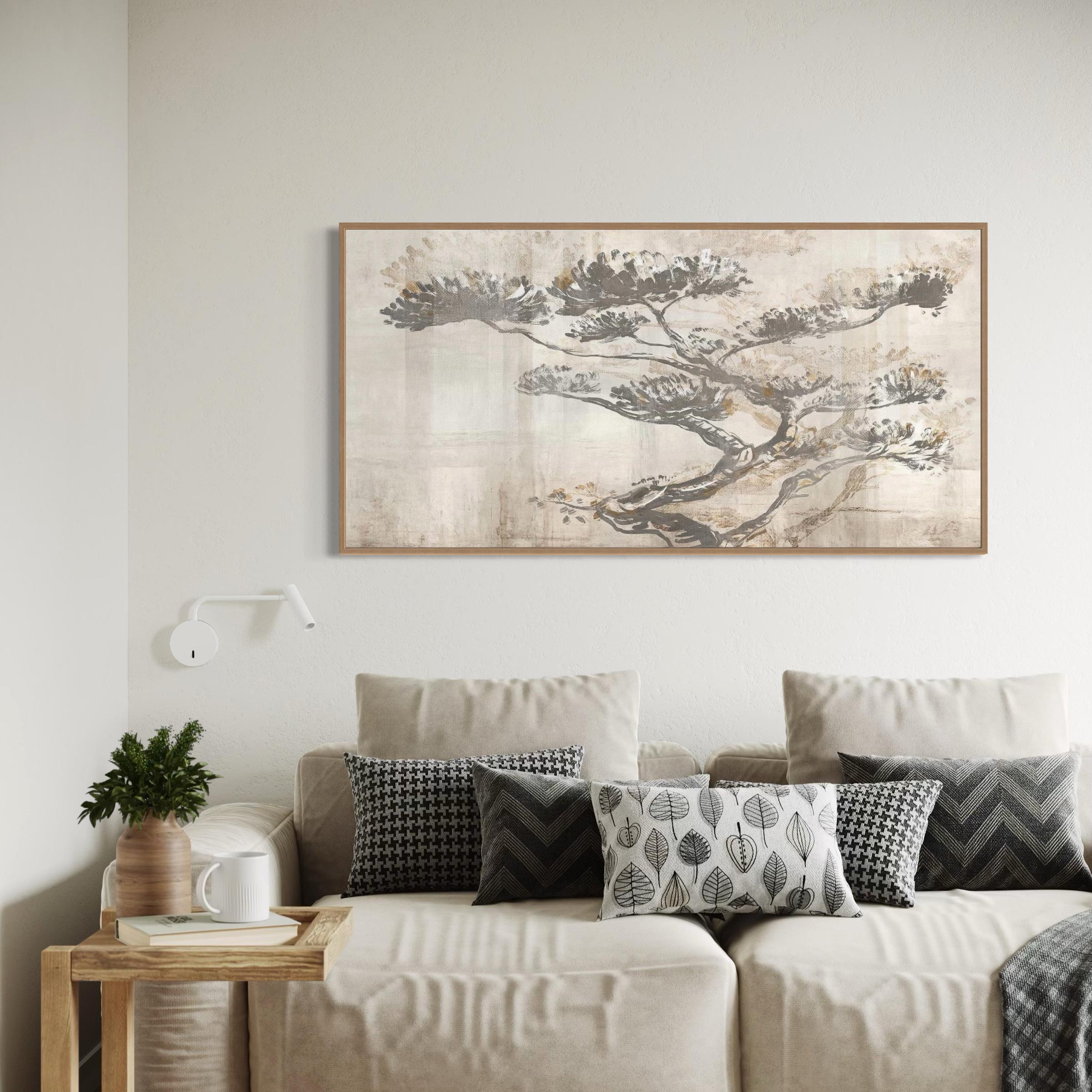 Mid Century Modern Canvas | Poster Print Wall Art | Igen Abstract Landscape Neutral Art