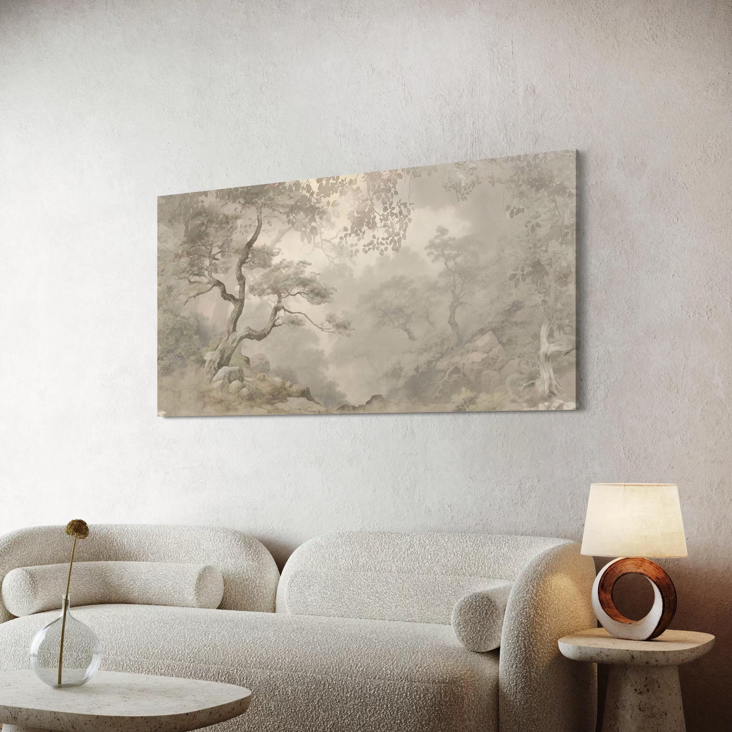 Mid Century Modern Wall Art Canvas | Poster Print | Alexander Behang Abstract Landscape