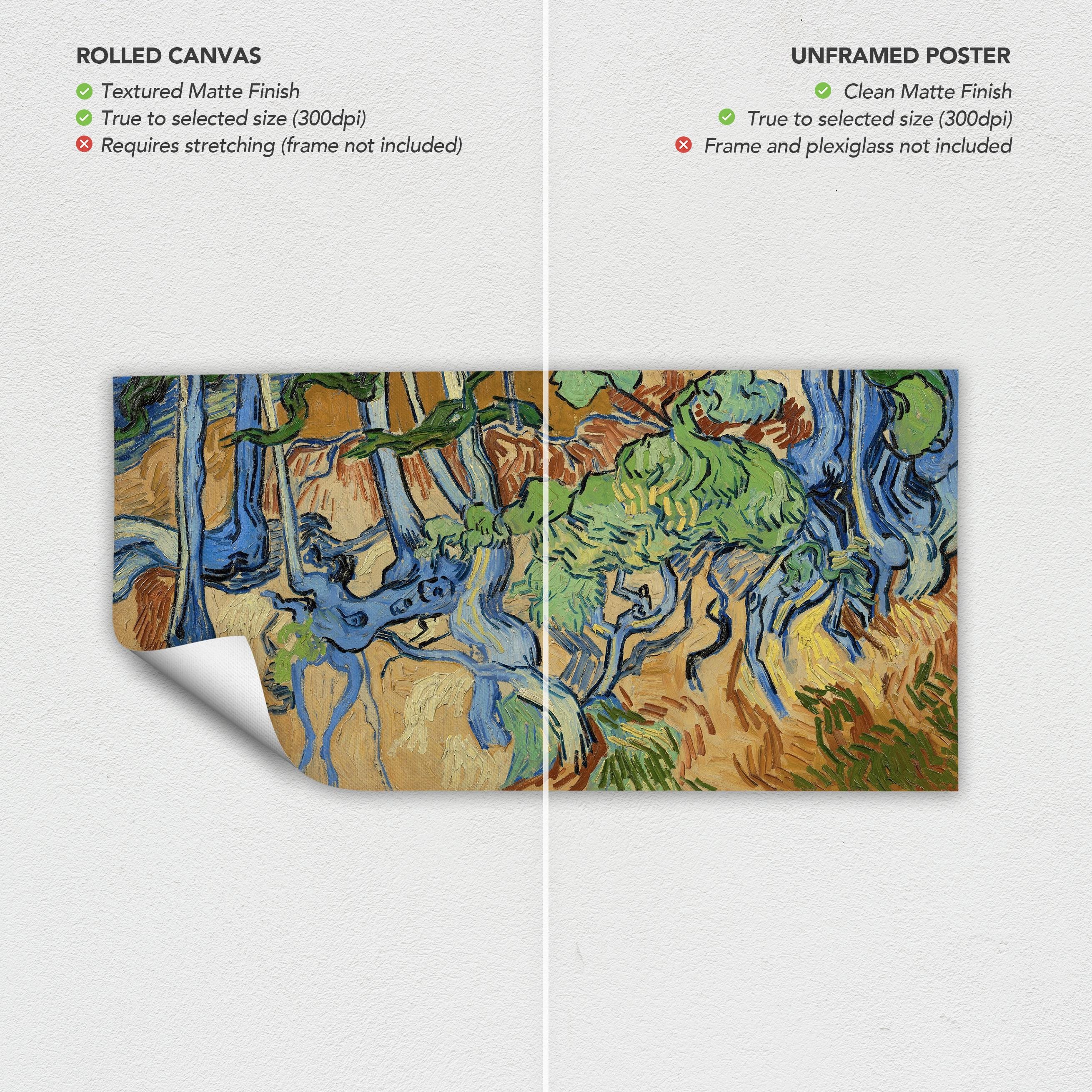 Tree Roots by Vincent van Gogh Poster Print | Canvas Art | Poster Print