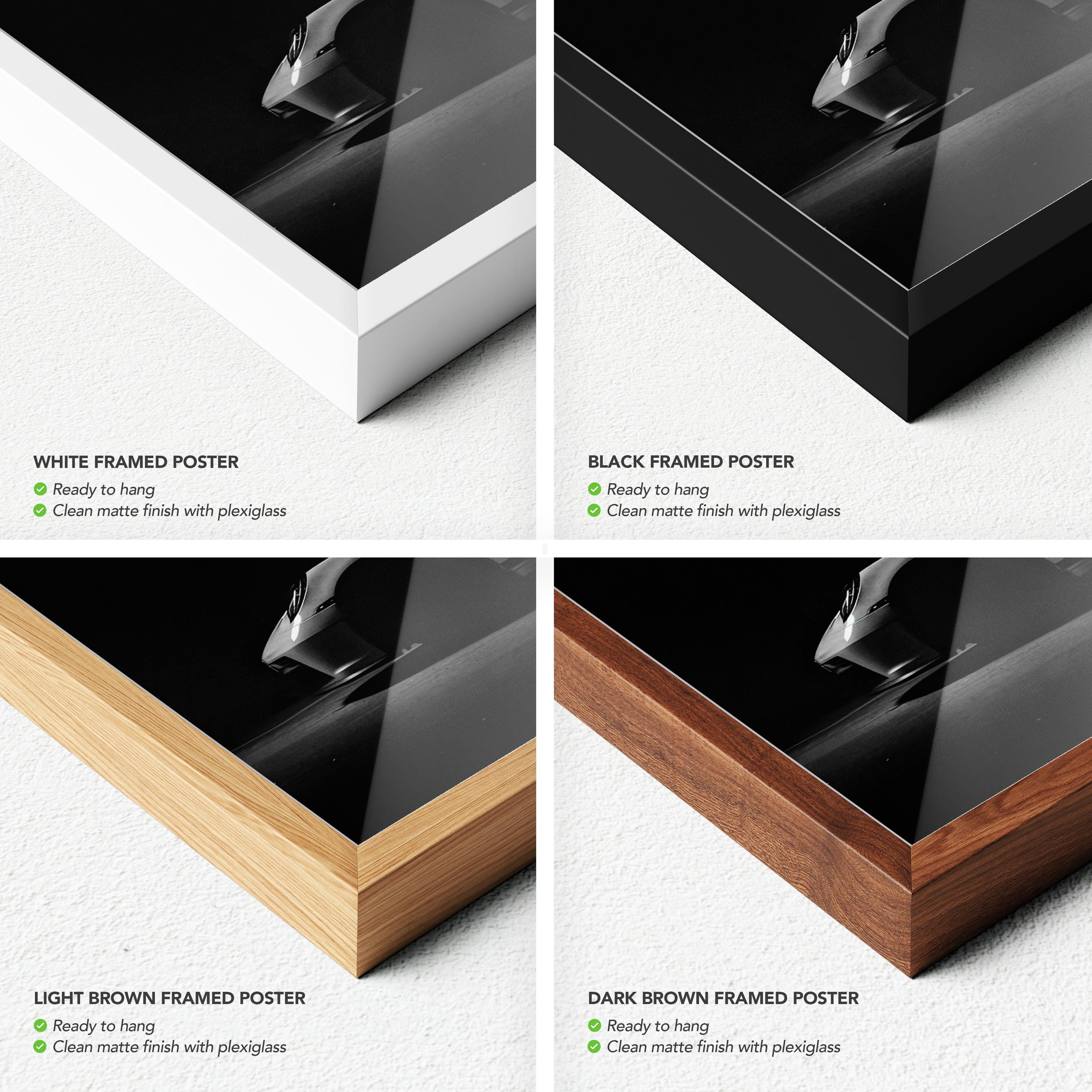 Porsche 911 Motivational GT3 RS Sports Car | Black & White Canvas Art | Poster Print