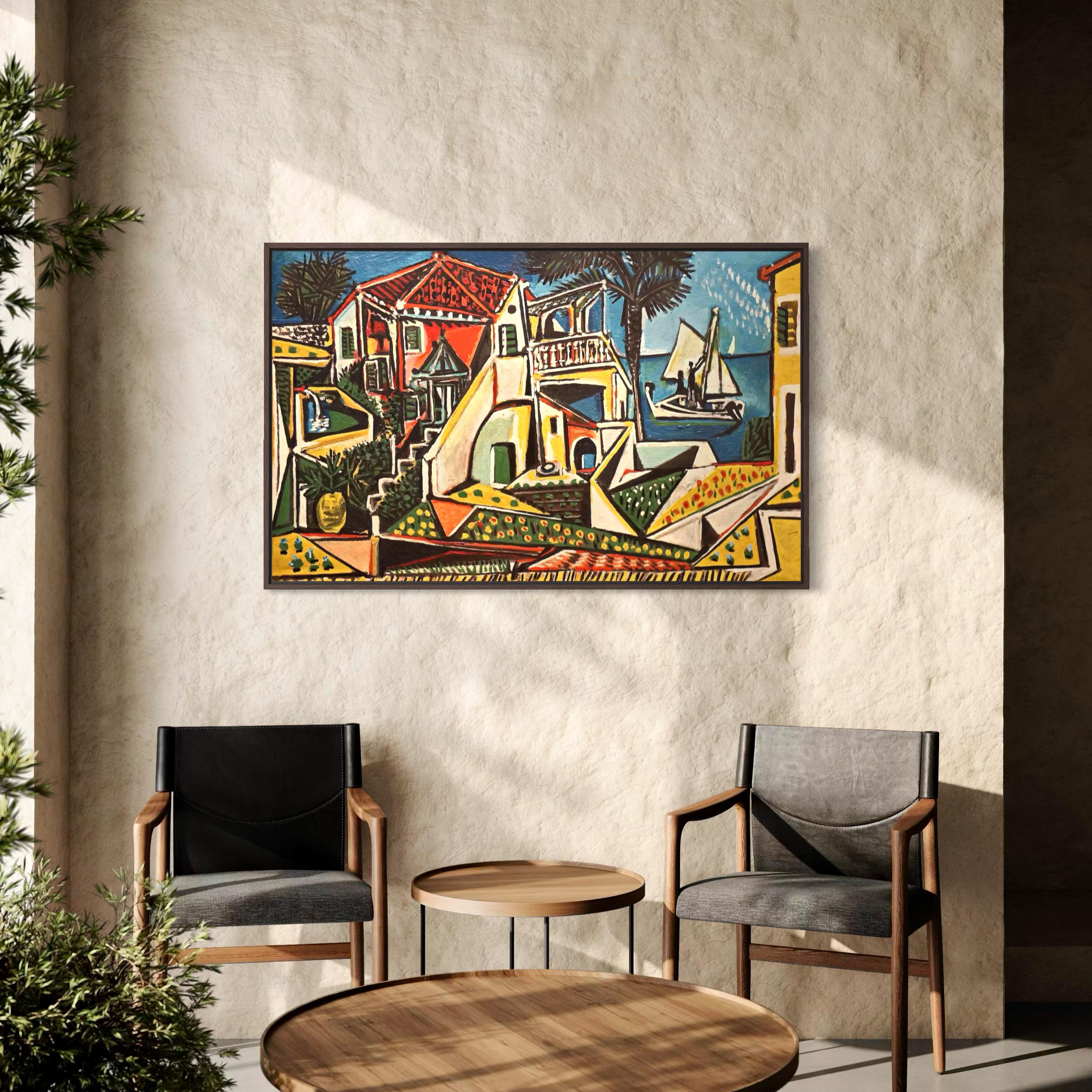 Pablo Picasso Mediterranean Canvas Wall Art | Cubism Poster Print Reproduction