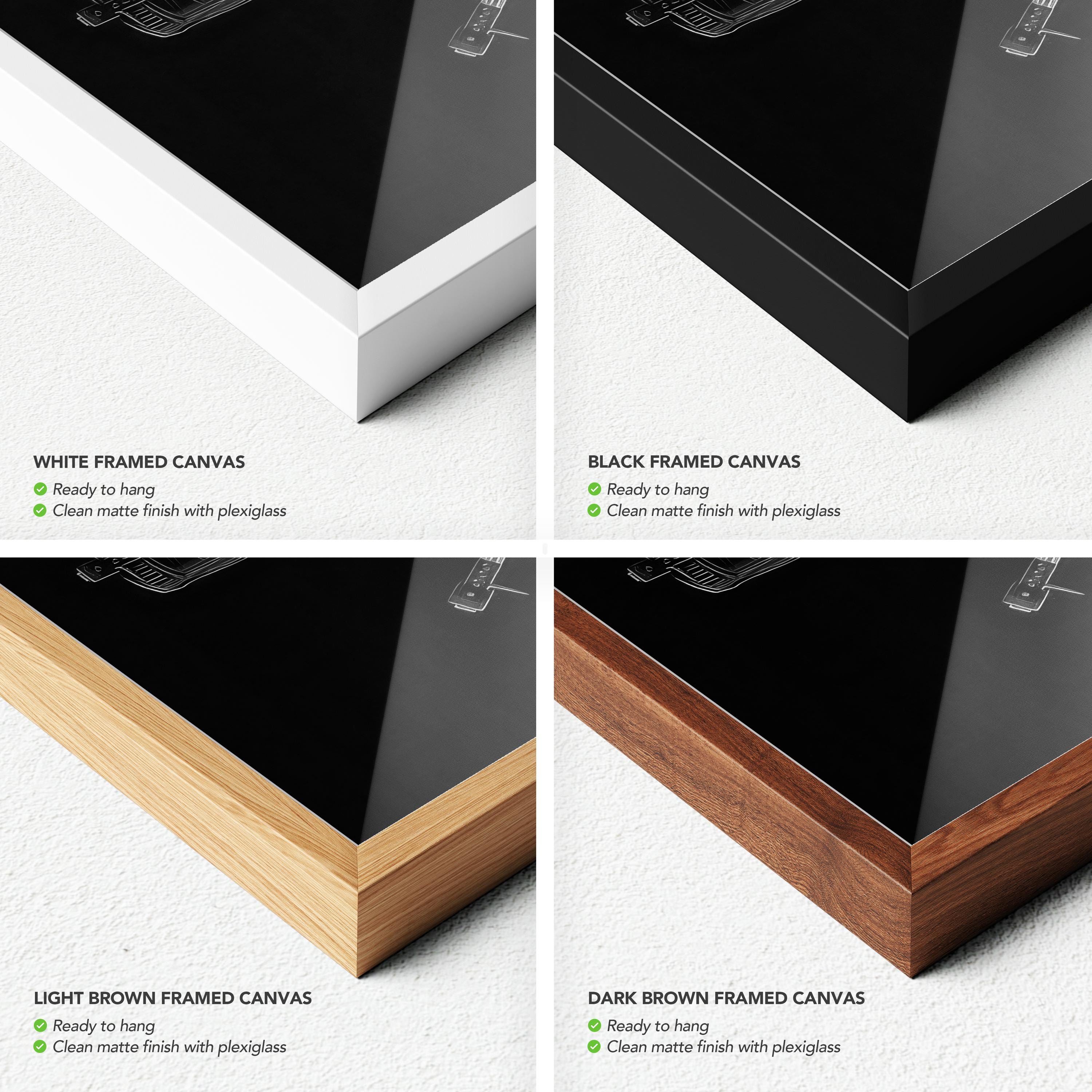 Mechanical Gun Blueprint Futuristic Weapon Schematic | Canvas Art | Poster Print