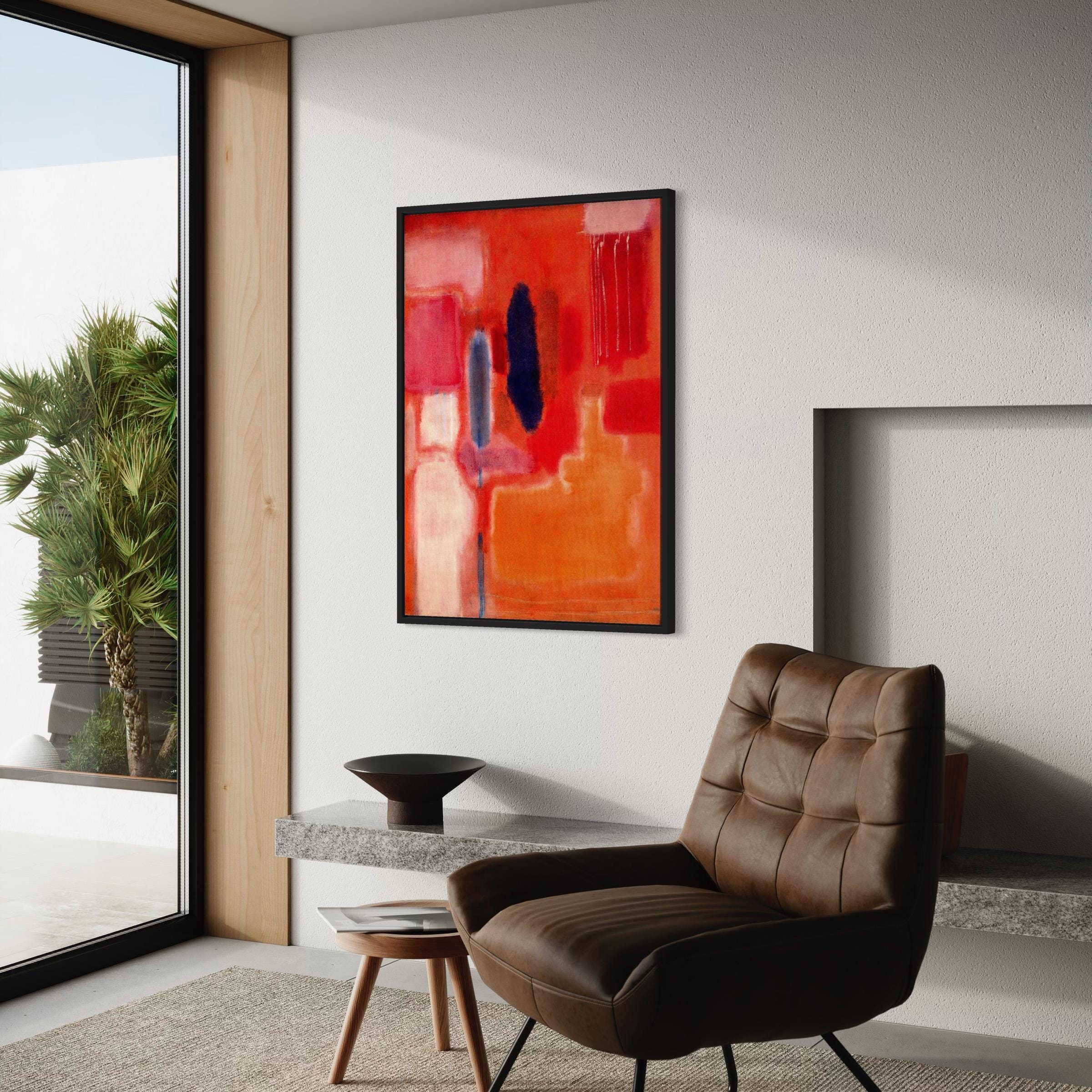 Mark Rothko No. 9 | Abstract Expressionist Red Orange Color Field Canvas Art | Poster Print