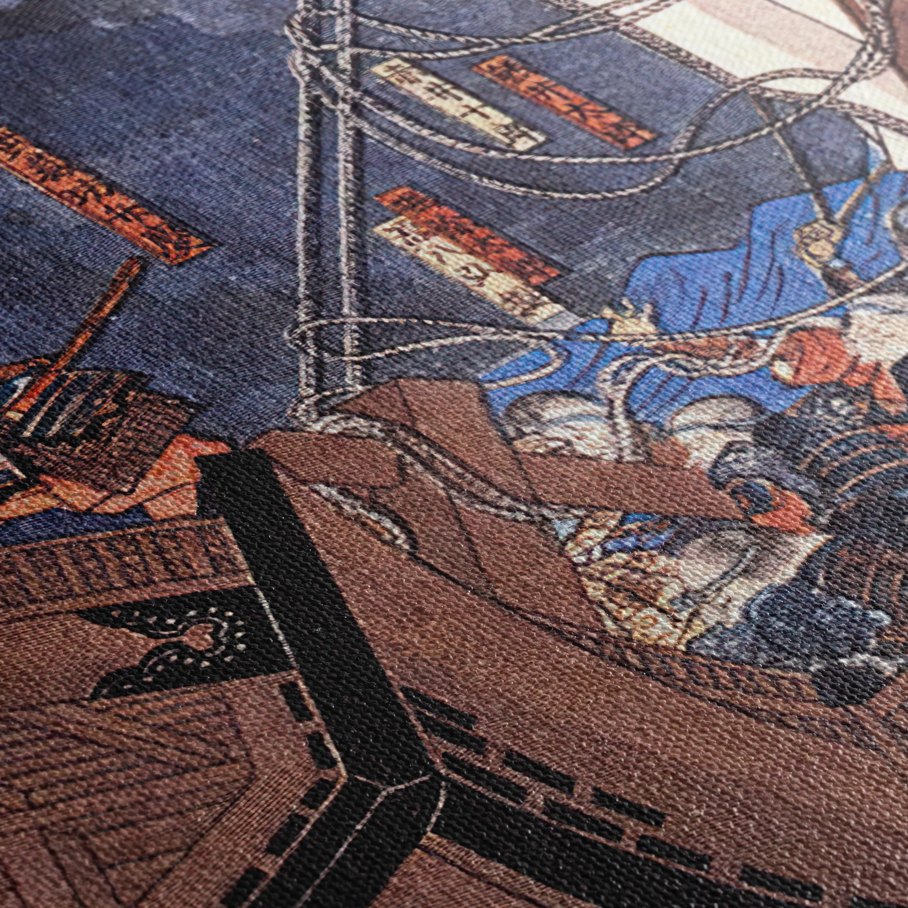 Ghosts of the Taira Set of 3 Utagawa Kuniyoshi Japanese Poster Prints | Canvas Wall Art