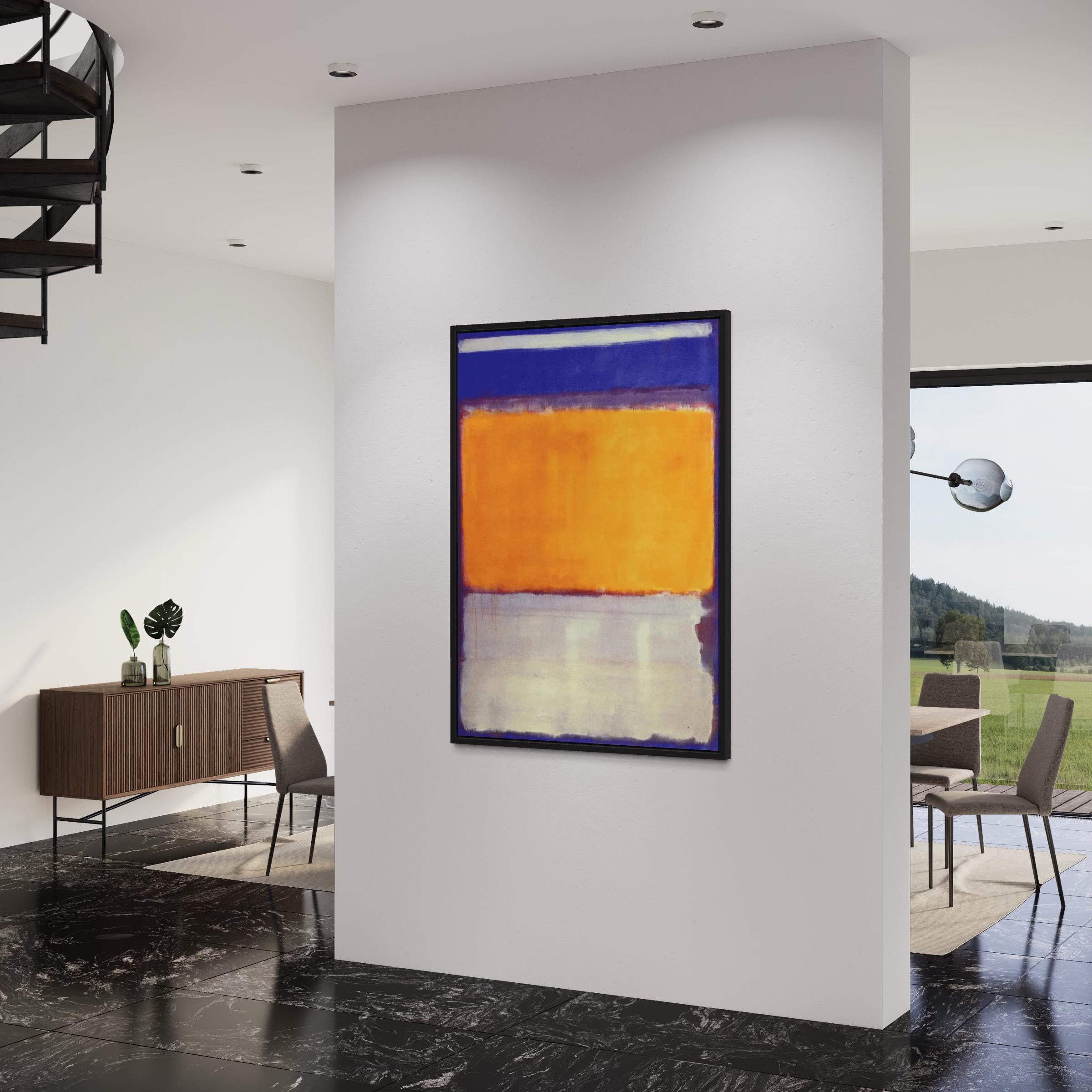 No. 10 (1950) by Mark Rothko Abstract Blue, Orange, and Gray Color Field Canvas Art | Poster Print