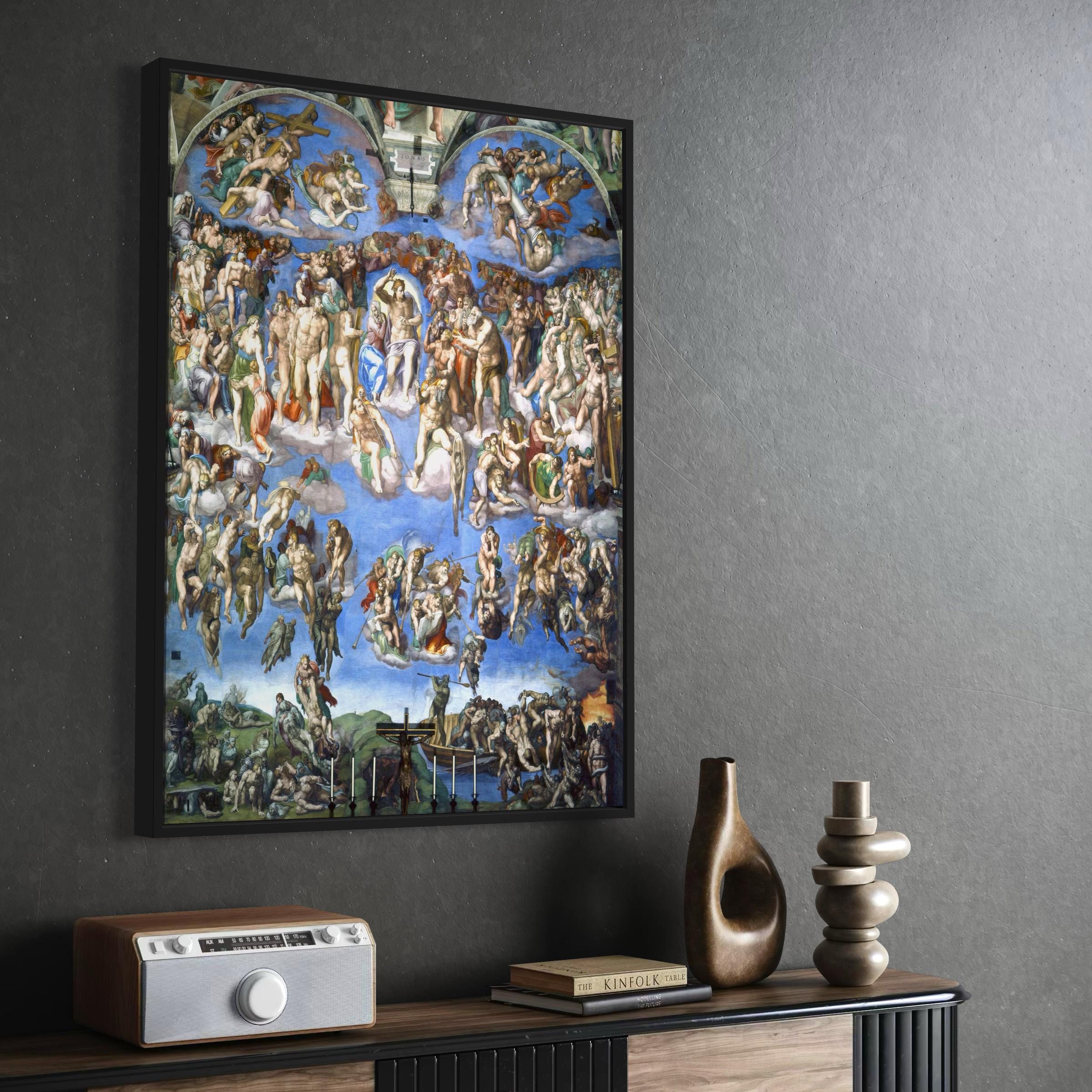 The Last Judgement Wall Art Canvas | Poster Print | Michelangelo Renaissance Religious Art