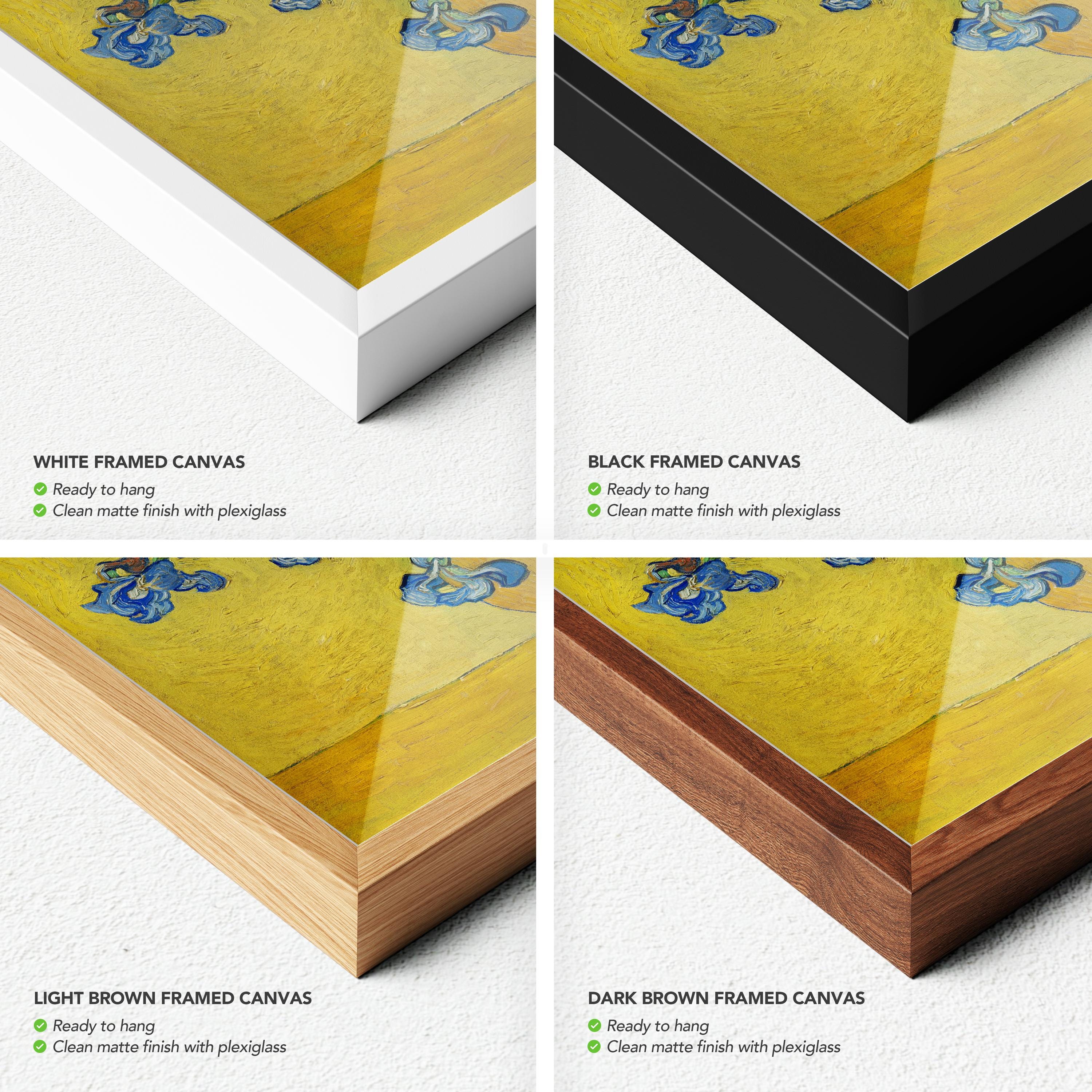 Van Gogh Irises Yellow & Blue Botanical Canvas Art | Poster Print