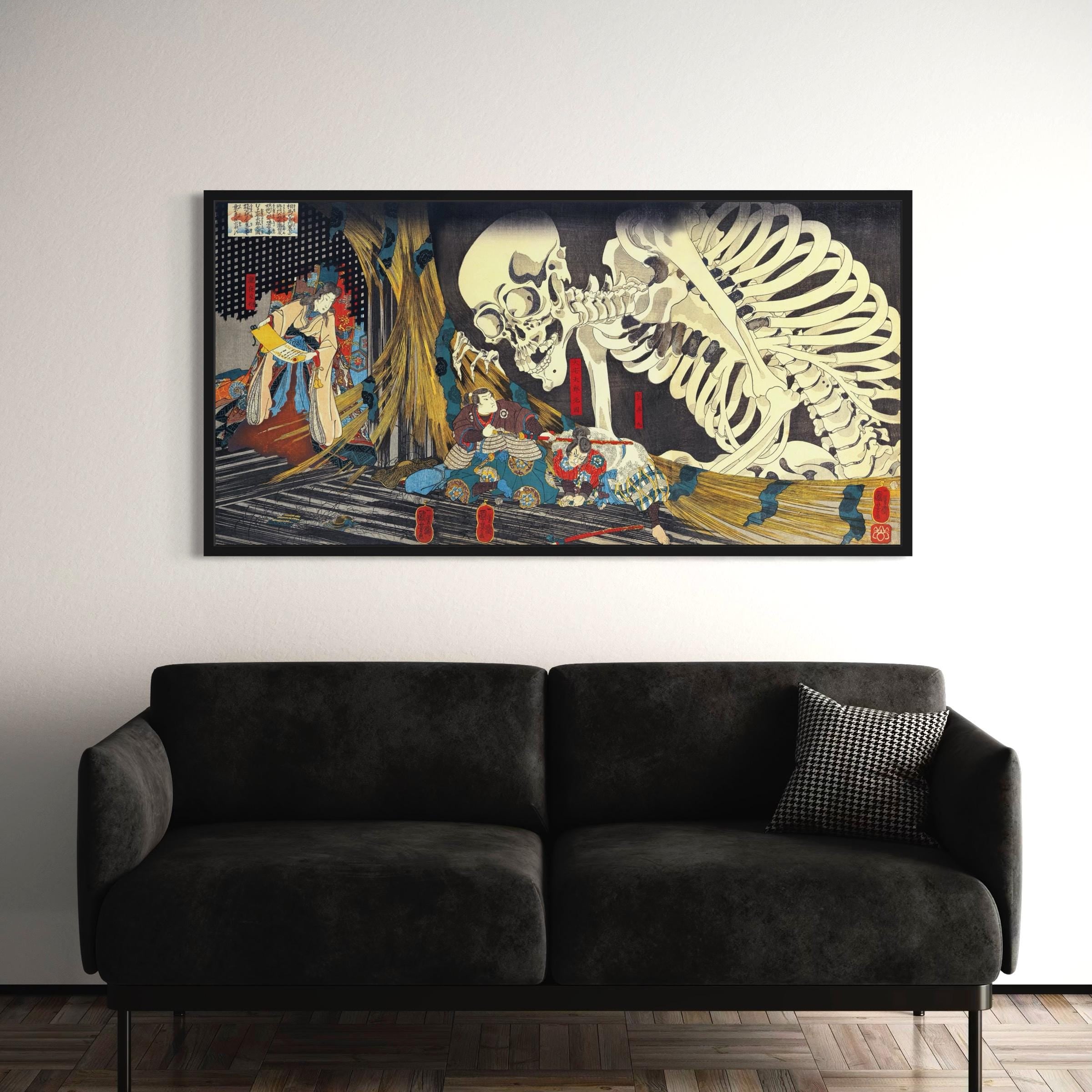 Takiyasha The Witch and the Skeleton Spectre Japanese Canvas Art | Poster Print