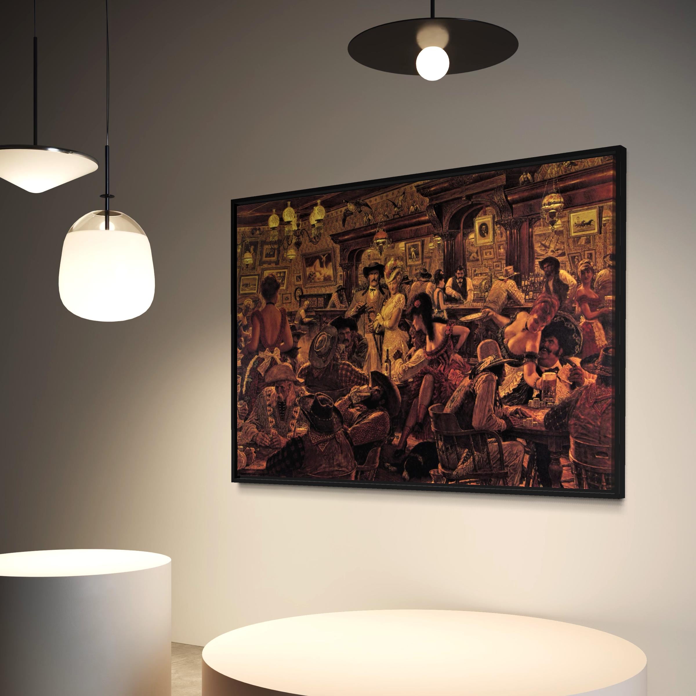 Winners & Losers Canvas Wall Art | Western Poster Print | Arnold Friberg American Cowboy