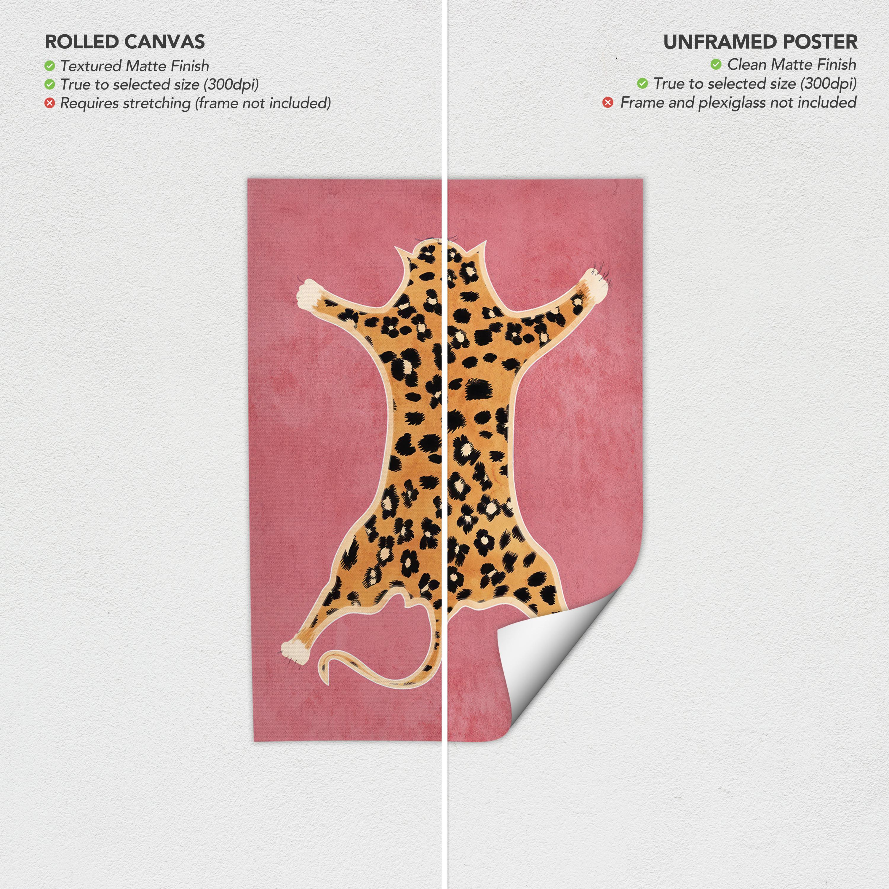 Set of 3 Prints Cheetah Cats Animal | Modern Boho Preppy Poster | Canvas Wall Art