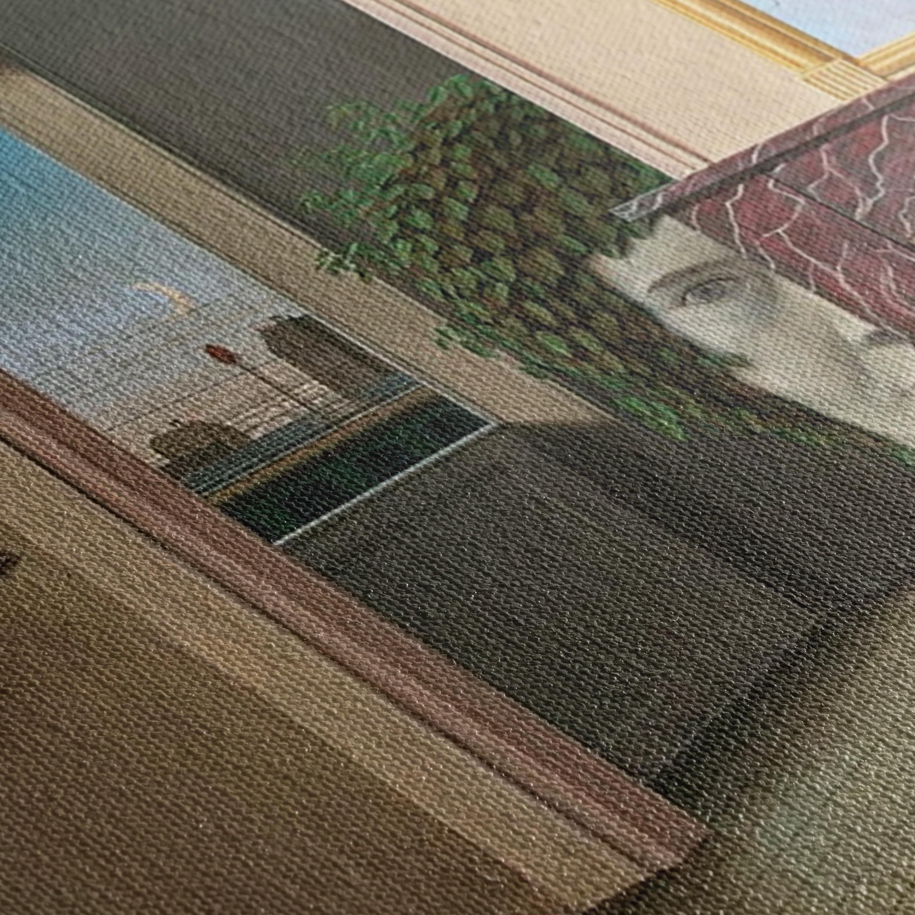 Between the Holes of Memory by Dominique Appia Canvas Wall Art | Poster Print Landscape Cubism