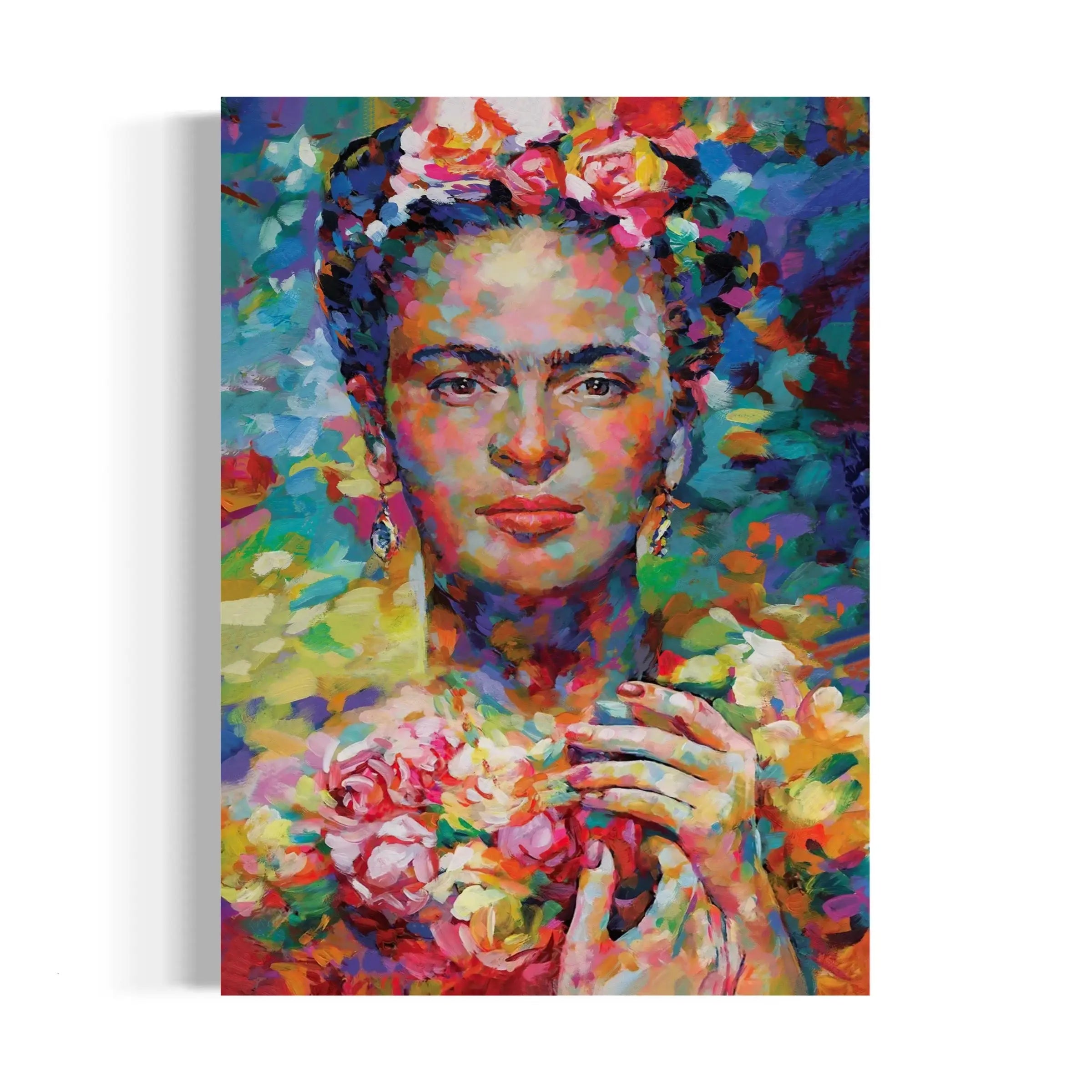 a painting of a woman with flowers in her hair