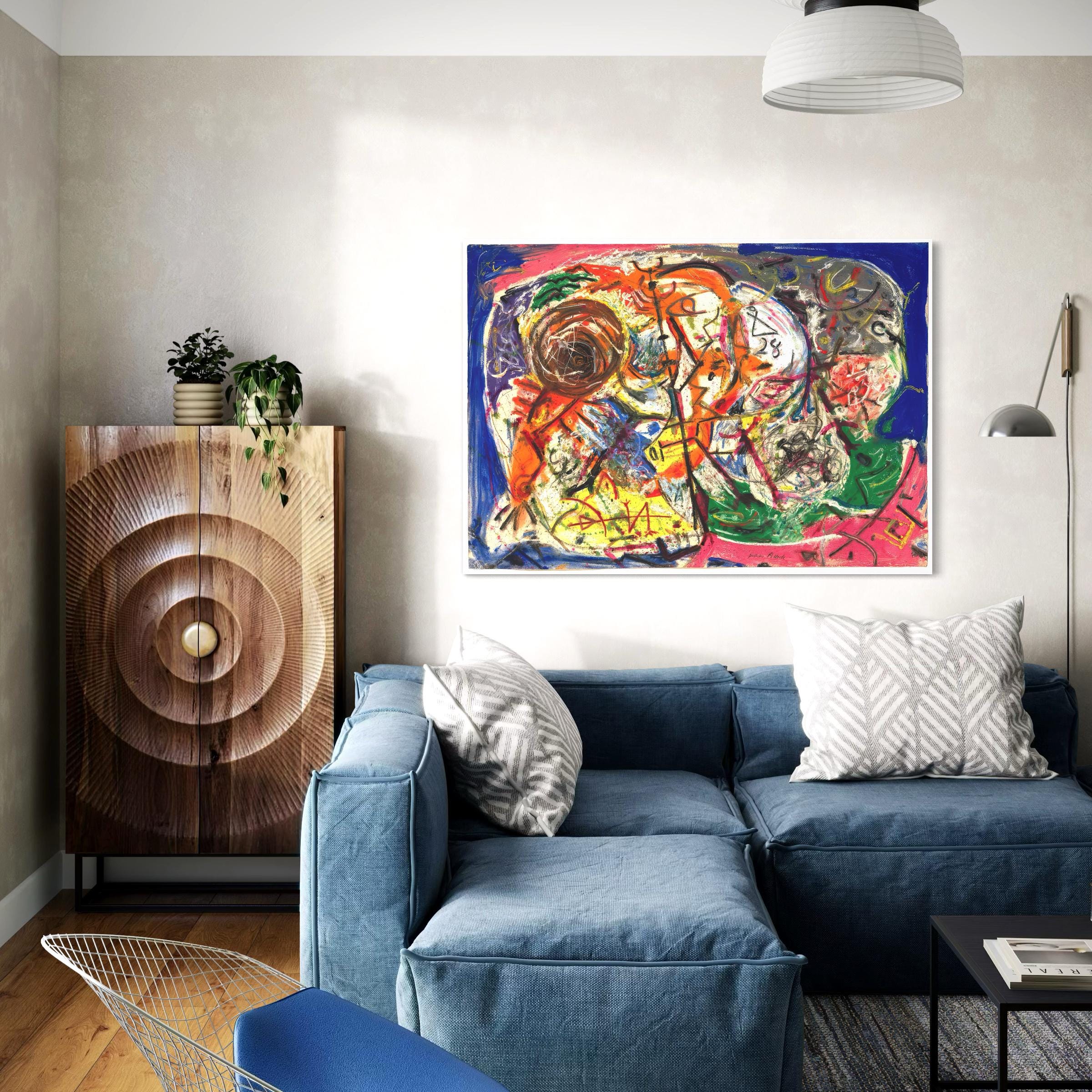 Jackson Pollock Untitled 1946  | Modern Canvas Art | Poster Print