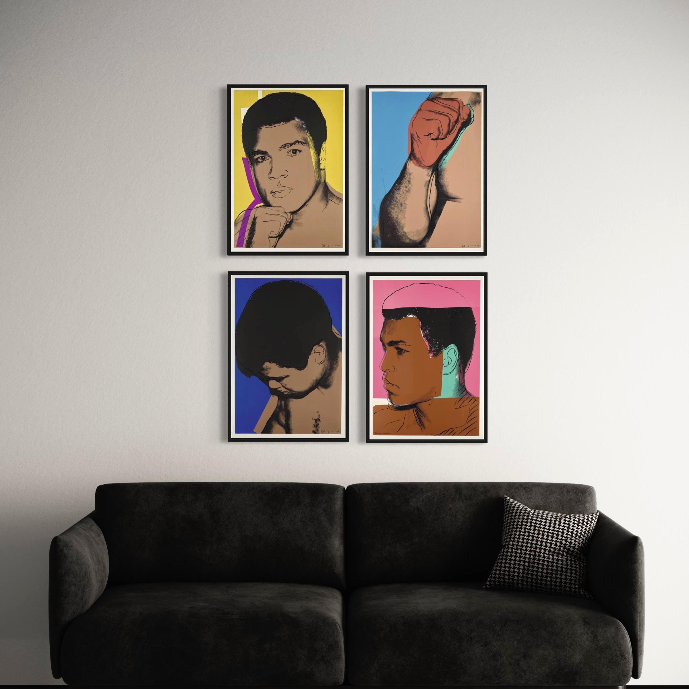 Andy Warhol Muhammad Ali, 1978 Set of 4 Pop Art Portraits Poster Prints | Canvas Wall Art