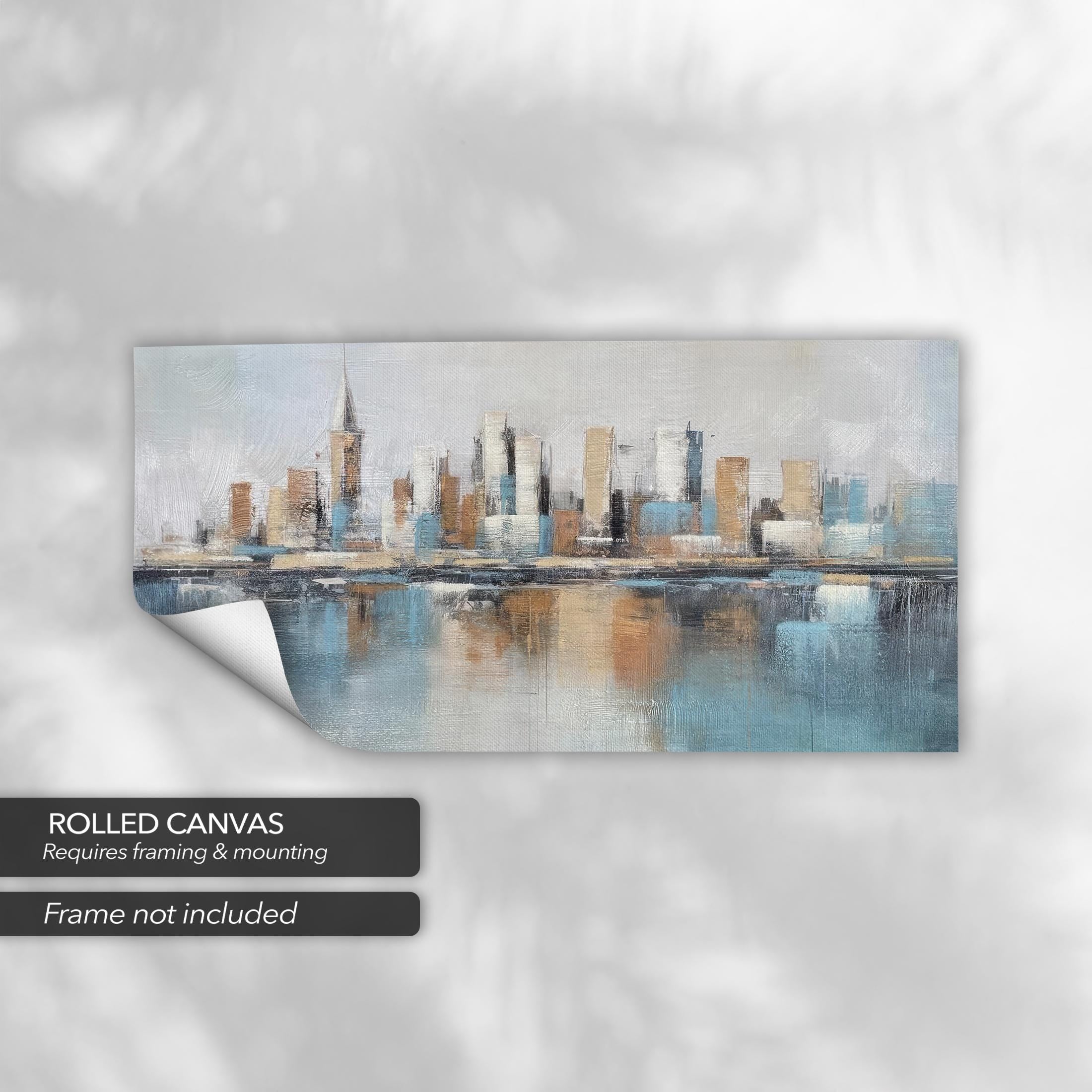 Abstract Cityscape | New York Skyline | Modern Urban Canvas Art | Poster Print