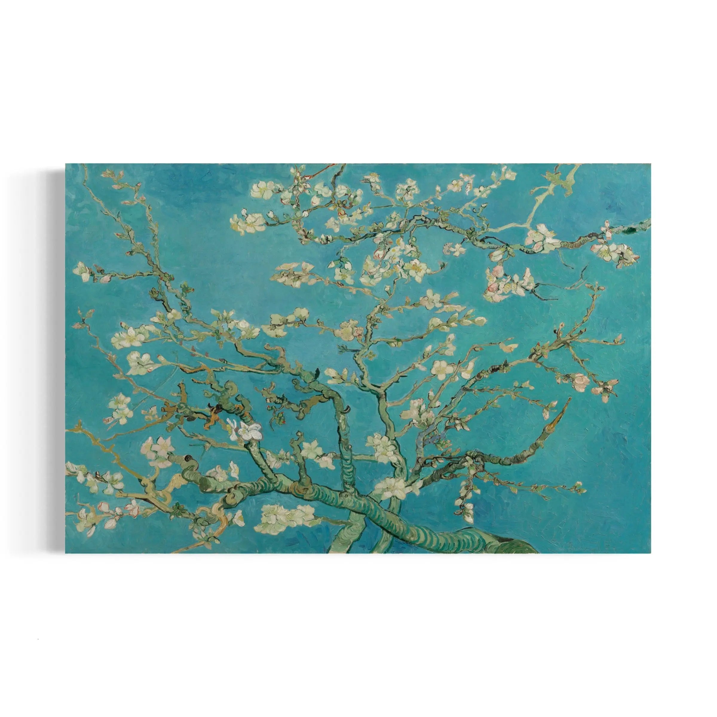 a painting of a tree with white flowers