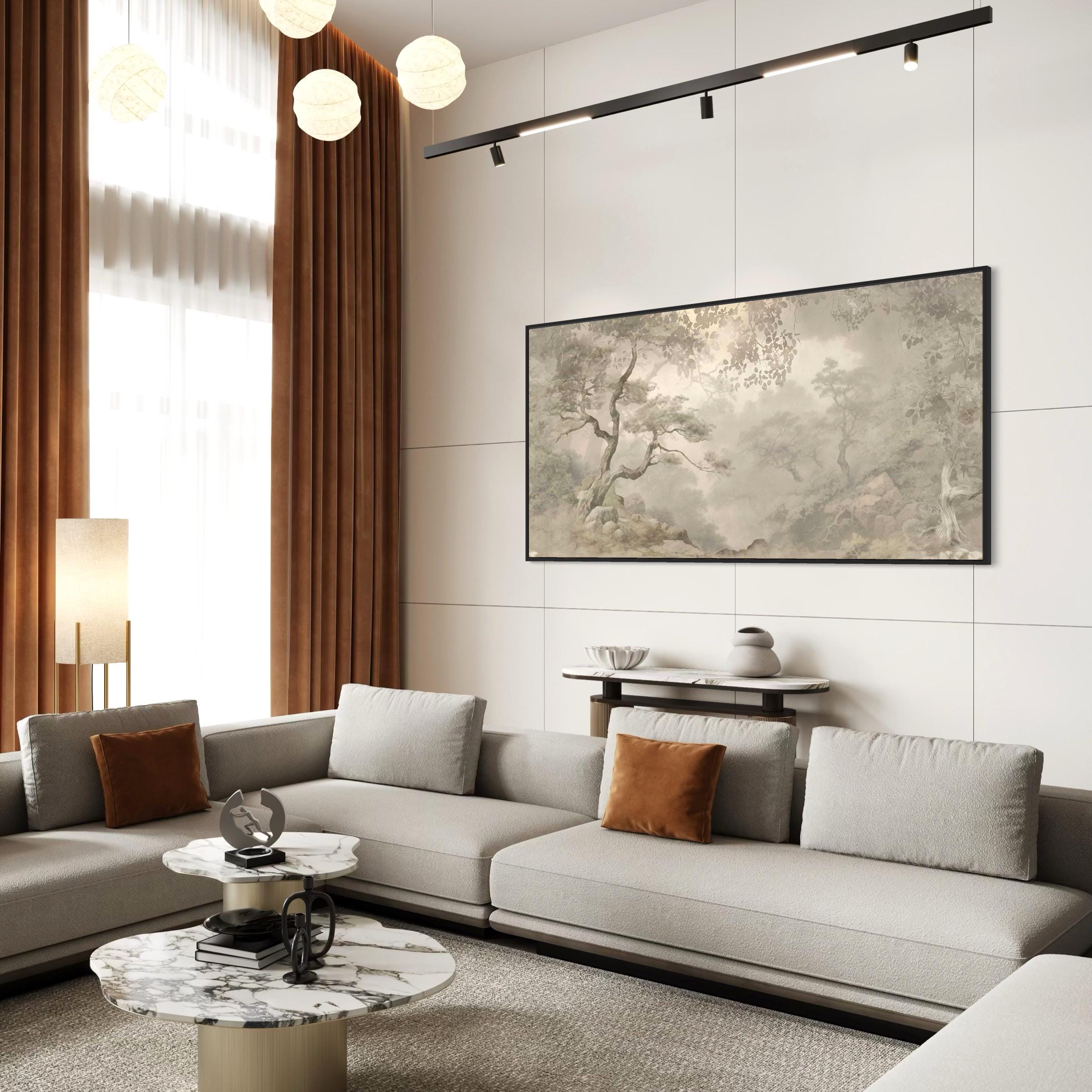 Mid Century Modern Wall Art Canvas | Poster Print | Alexander Behang Abstract Landscape
