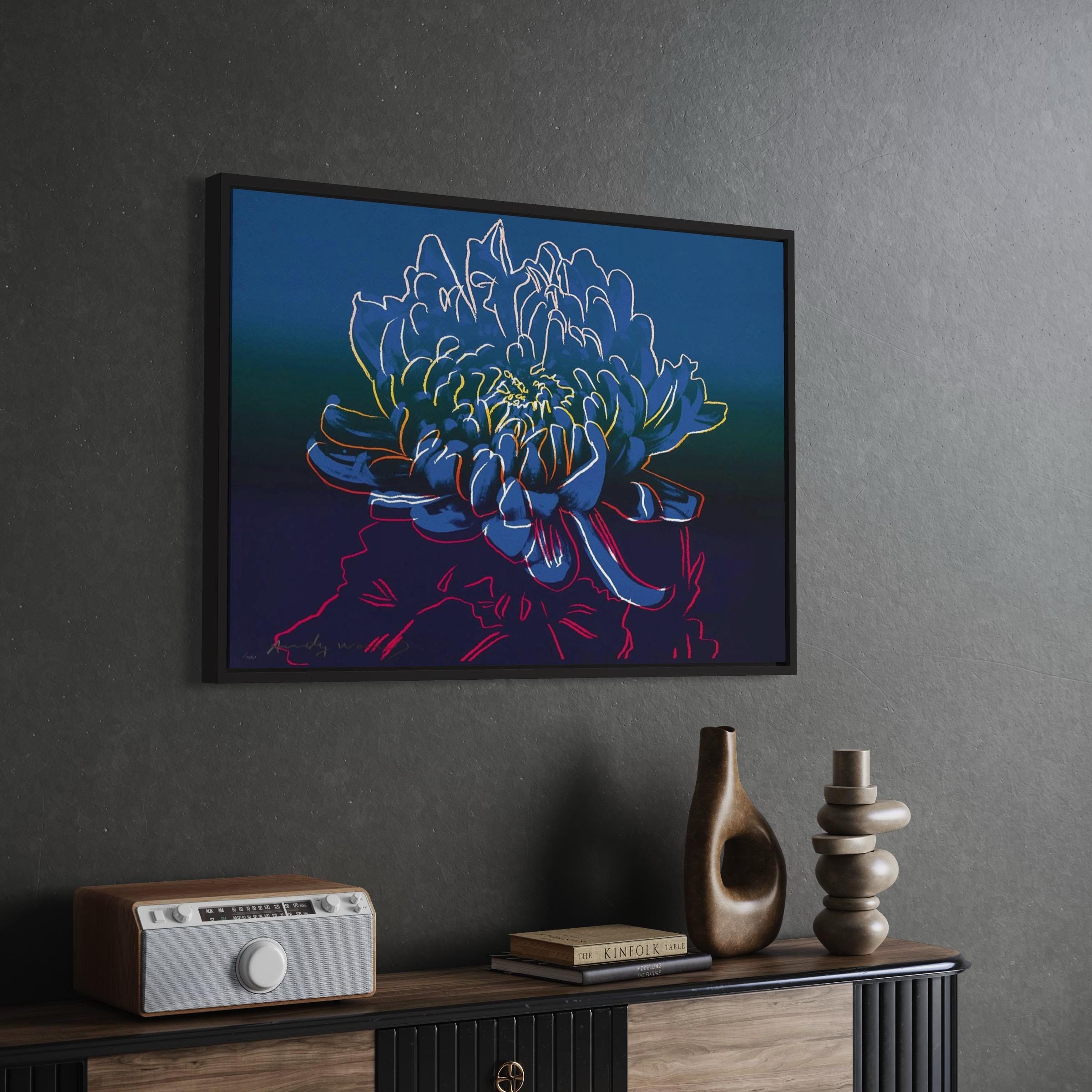 Andy Warhol Chrysanthemum Flower Pop Art Botanical Canvas Art | Poster Print