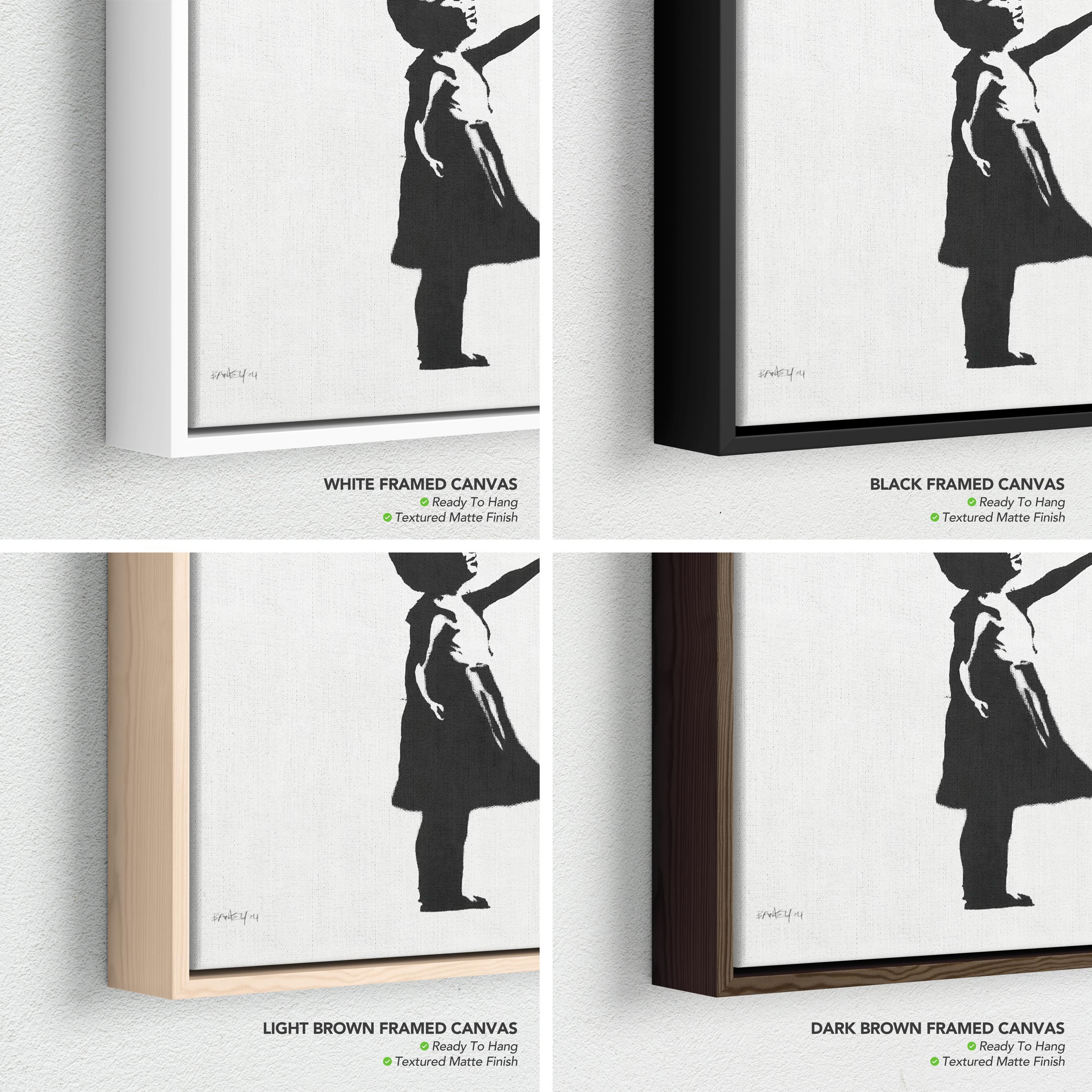 Girl with Balloon by Banksy | Iconic Street Graffiti Piece Canvas Art | Poster Print