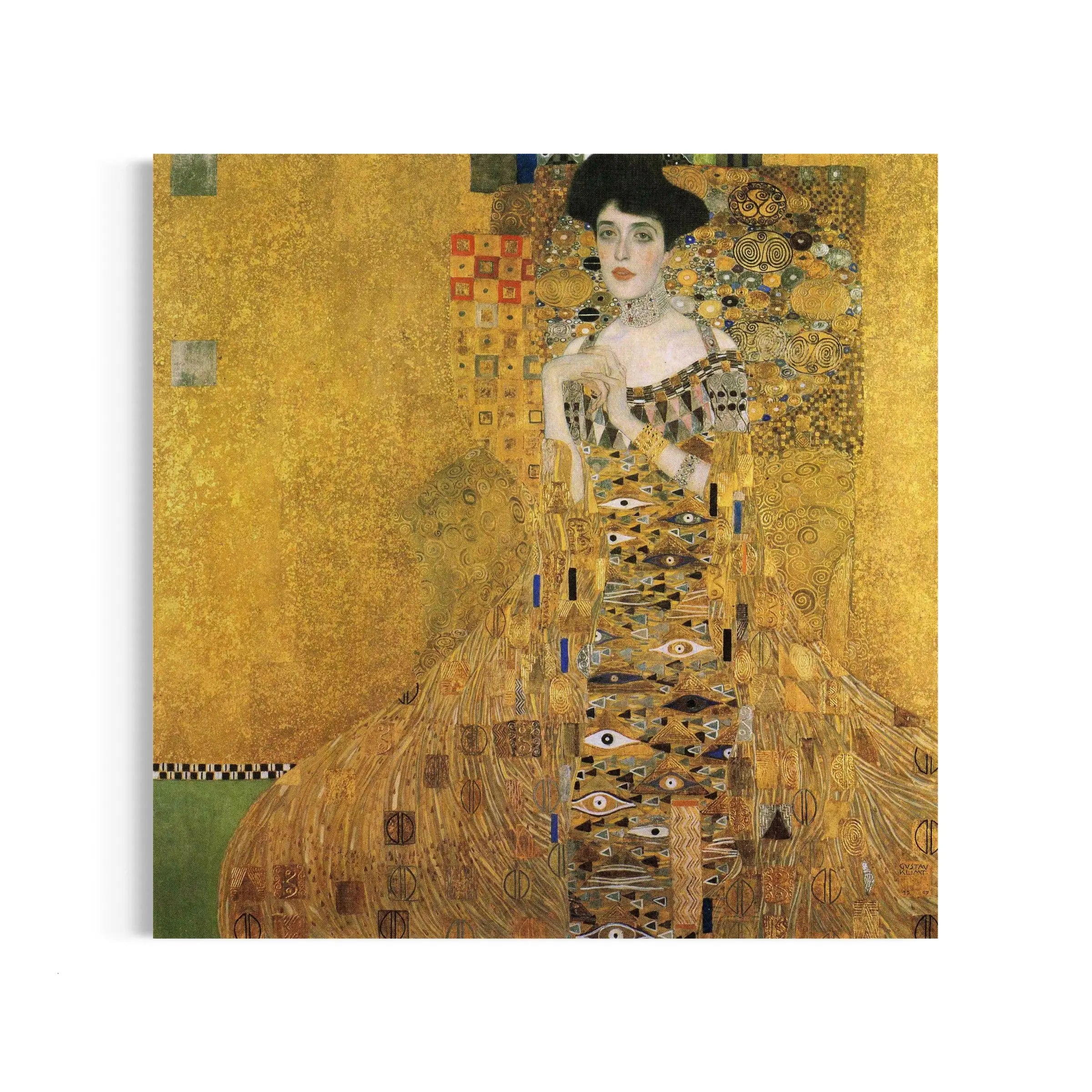 a painting of a woman in a yellow dress