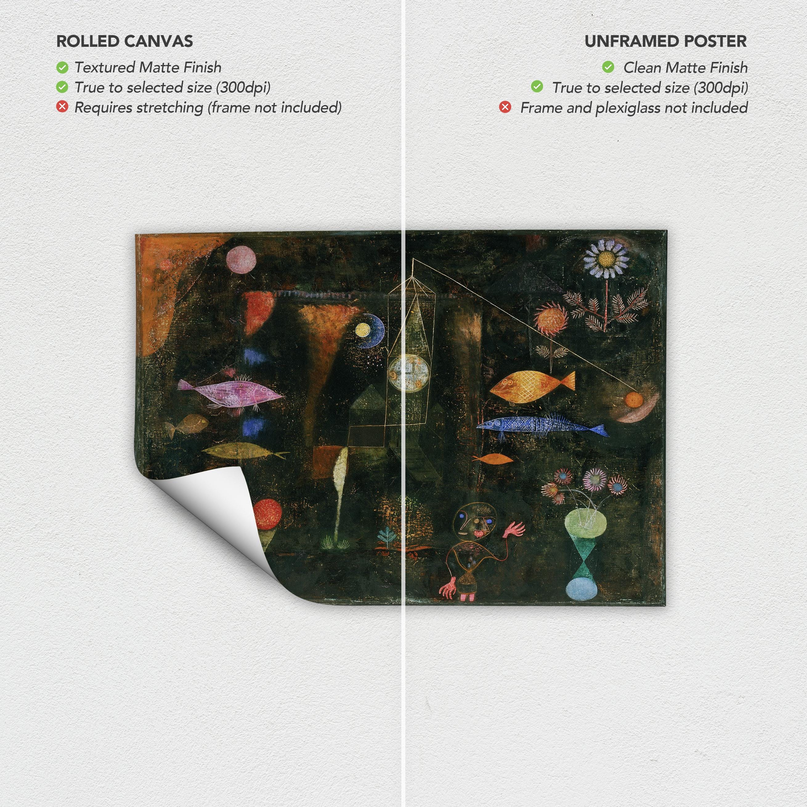 Fish Magic by Paul Klee | Surreal Abstract Canvas Art | Poster Print