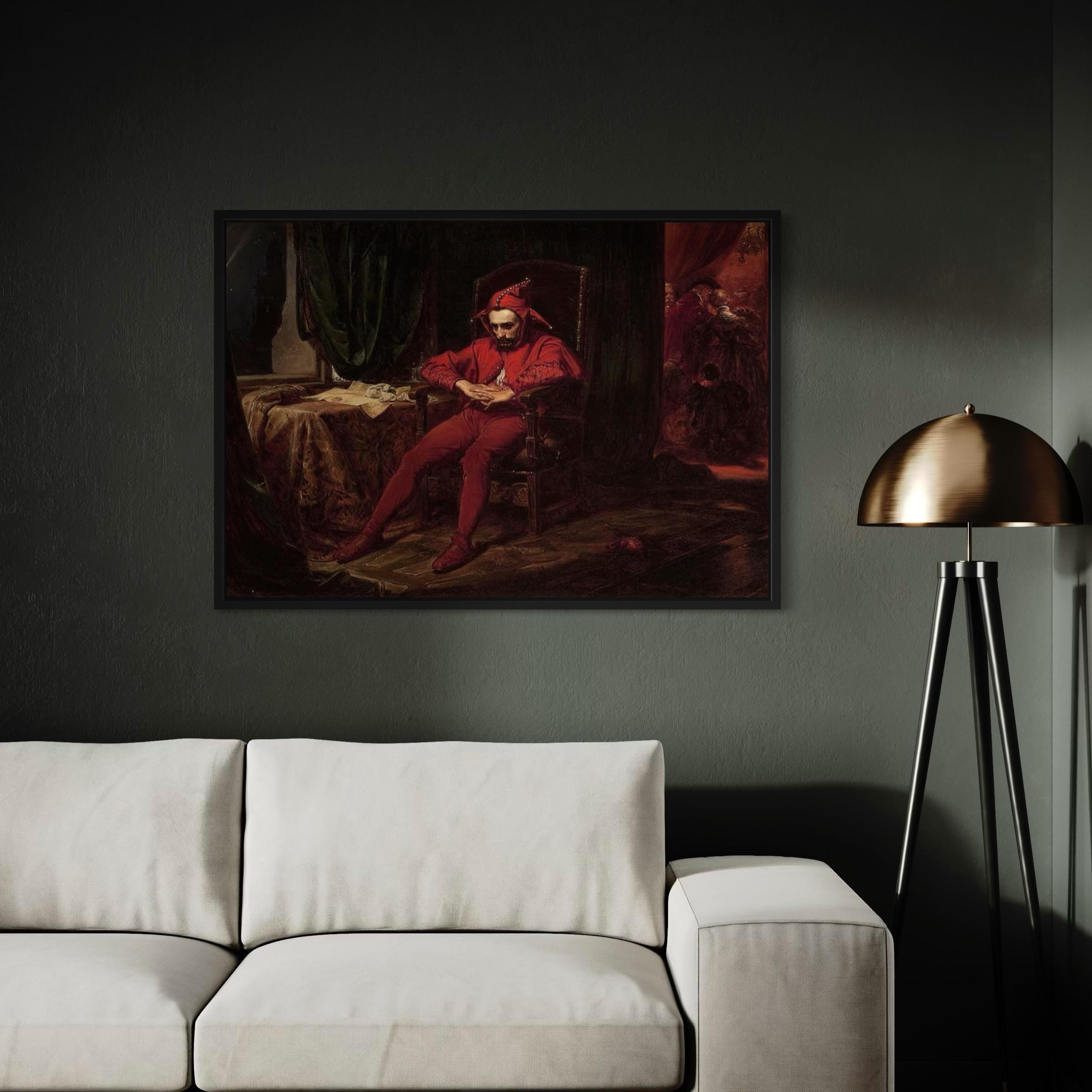 Sad Jester by Jan Matejko | Classic Clown | Vintage Old Master Canvas Art | Poster Print