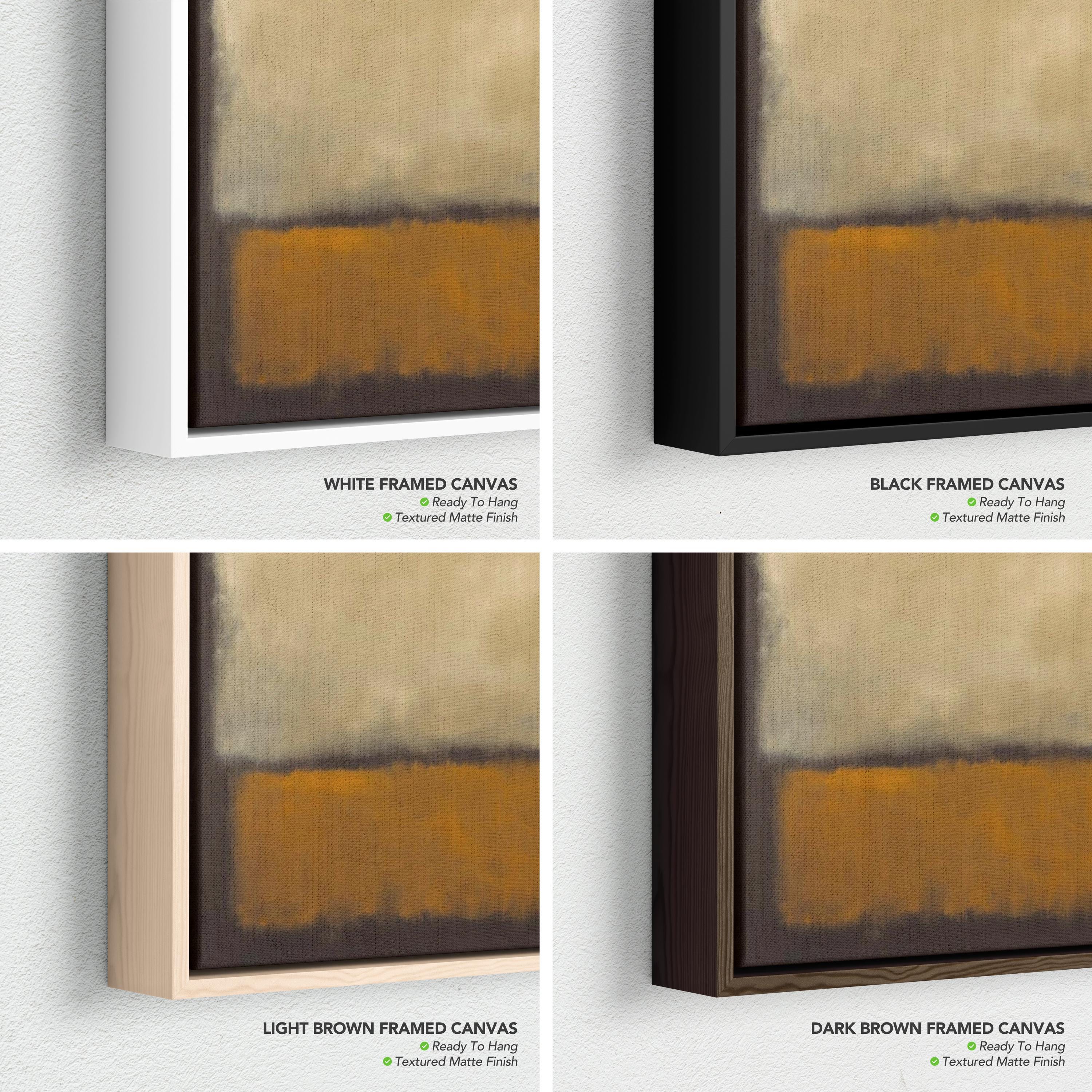 No. 7 (1963) Mark Rothko | Dark Brown, Gray, Orange Abstract Canvas Art | Poster Print