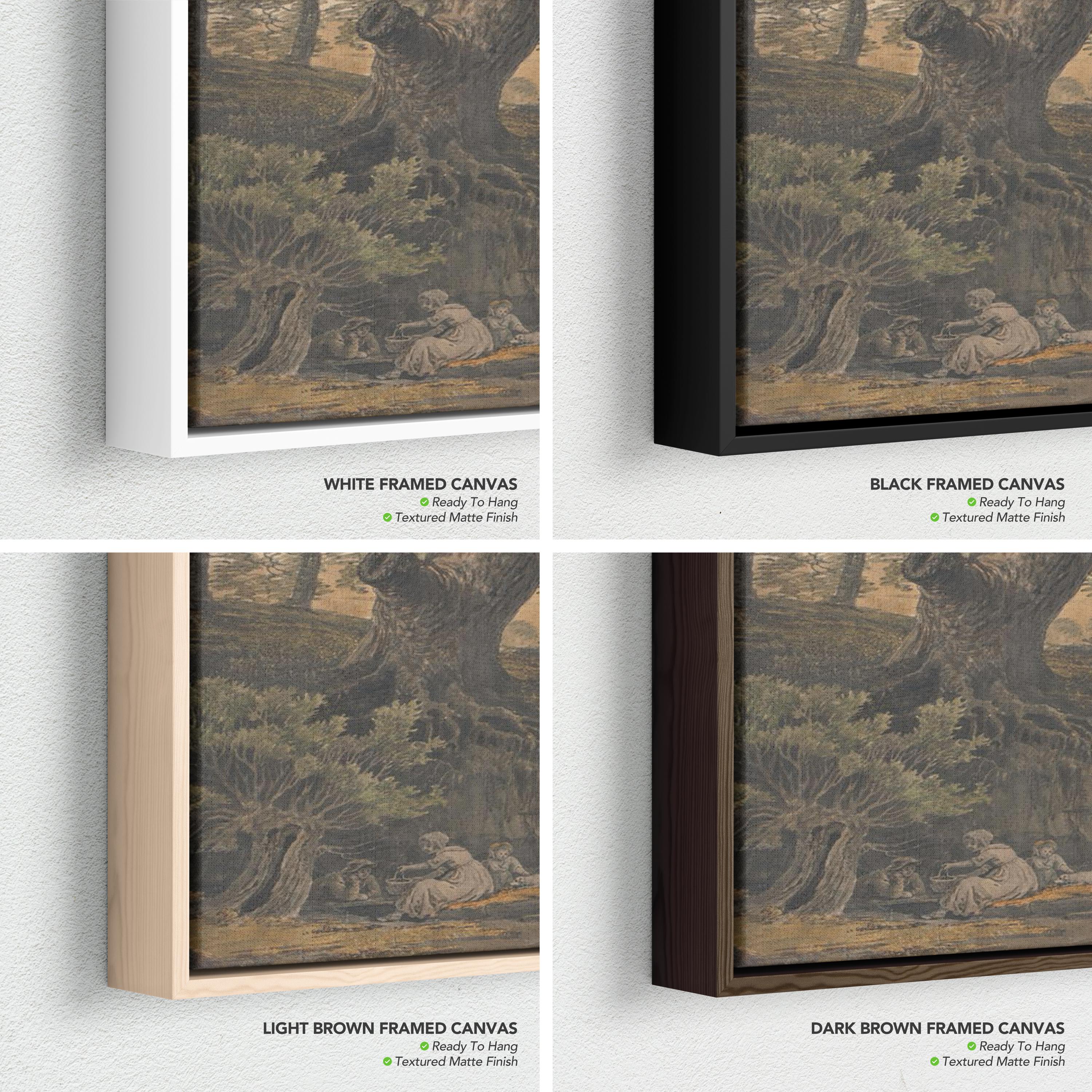 Pastoral Countryside Set of 3 Poster Prints | Canvas Wall Art | Vintage Rustic Forest Trees