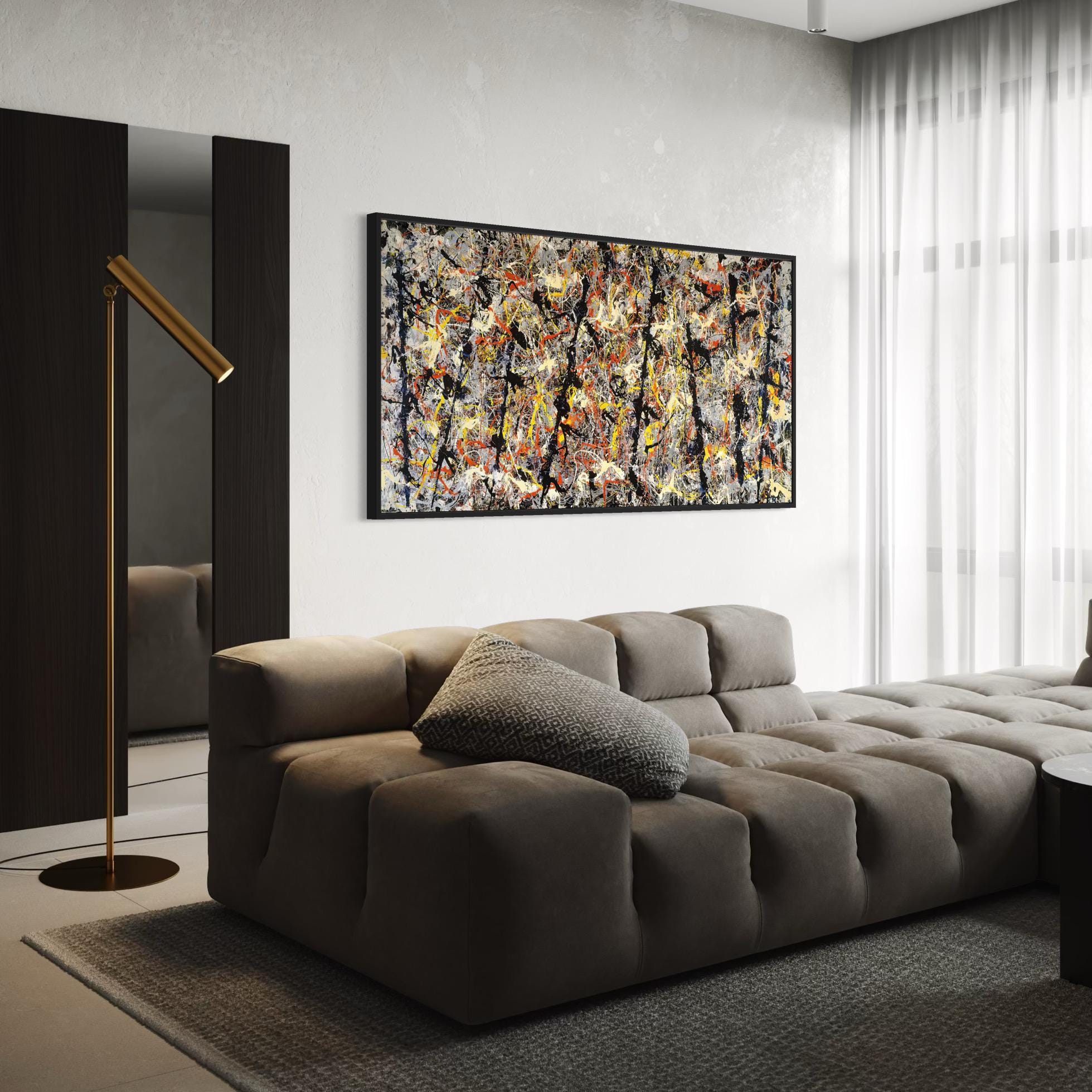 Blue Poles by Jackson Pollock Canvas Art | Poster Print | Number 11 Modern Art Decor