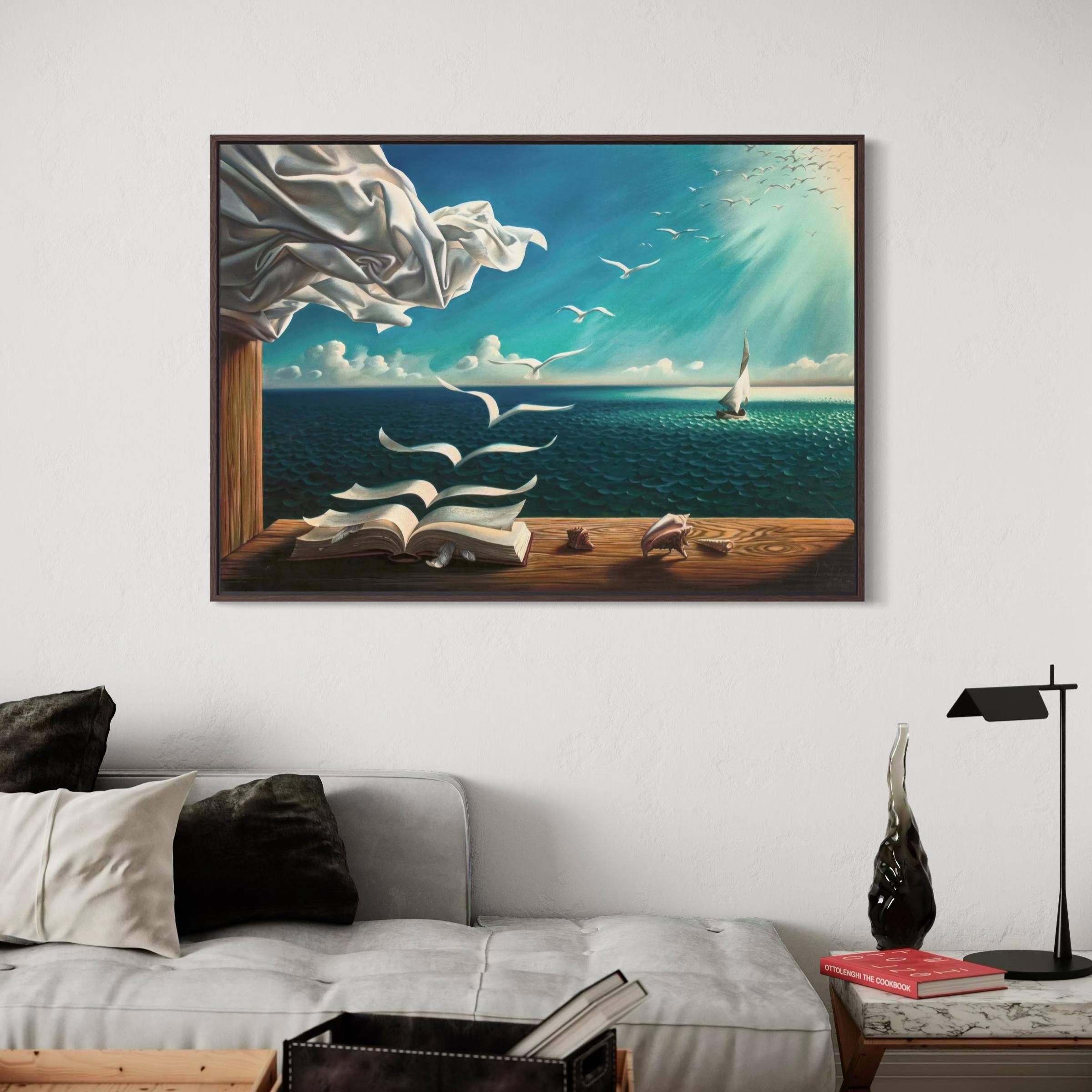 Book to Birds Salvador Dali Poster Print | Sea Canvas Wall Art