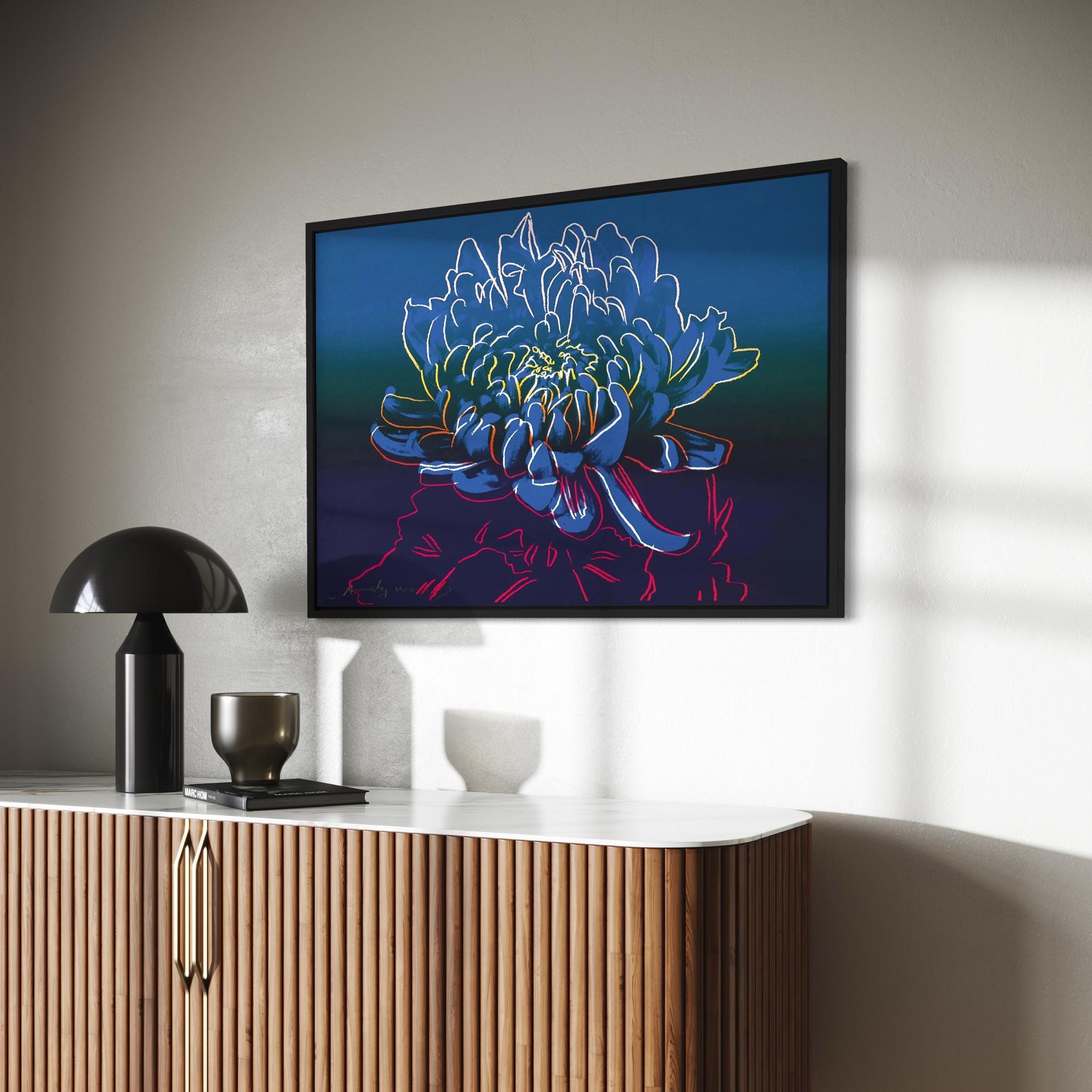 Andy Warhol Chrysanthemum Flower Pop Art Botanical Canvas Art | Poster Print