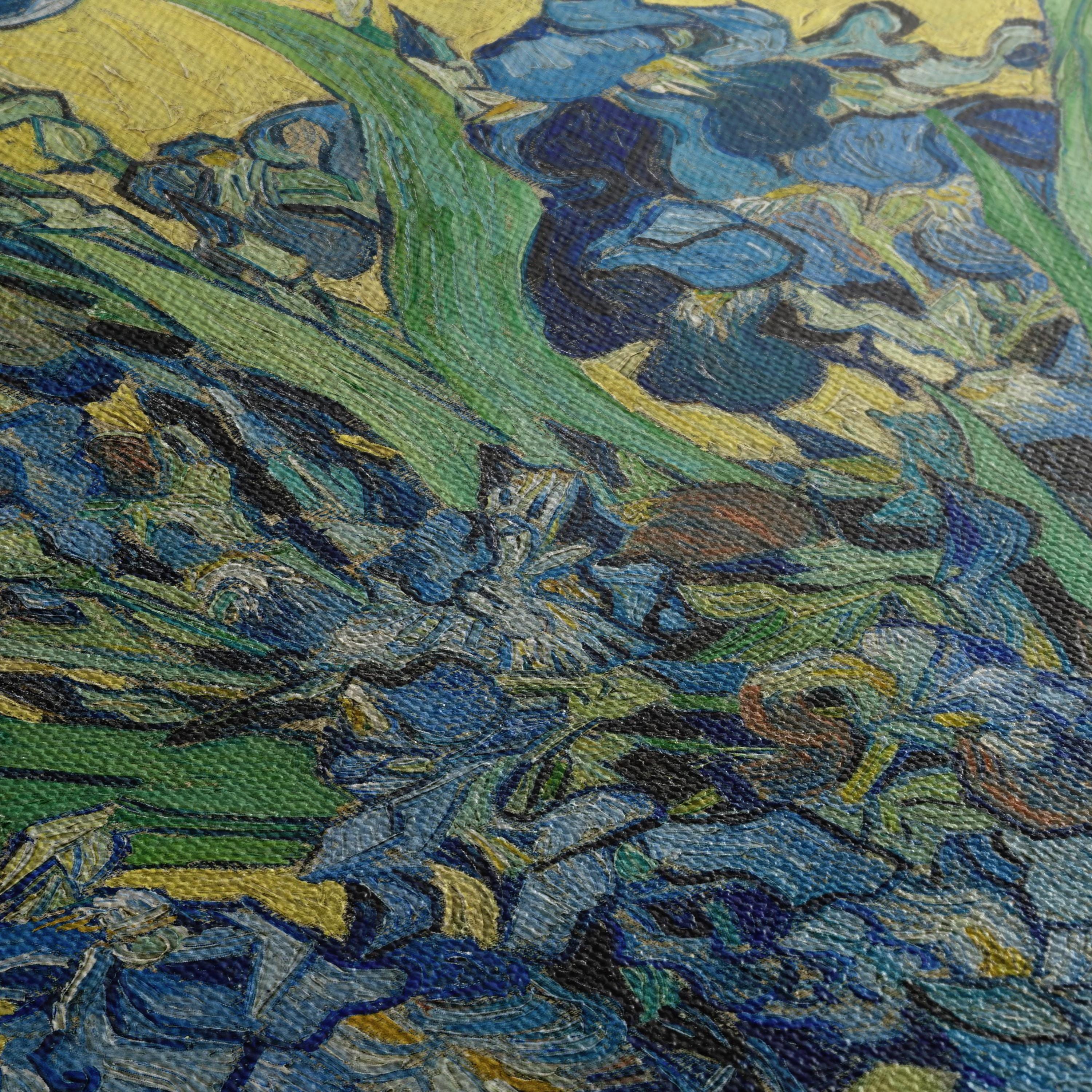 Van Gogh Irises Yellow & Blue Botanical Canvas Art | Poster Print