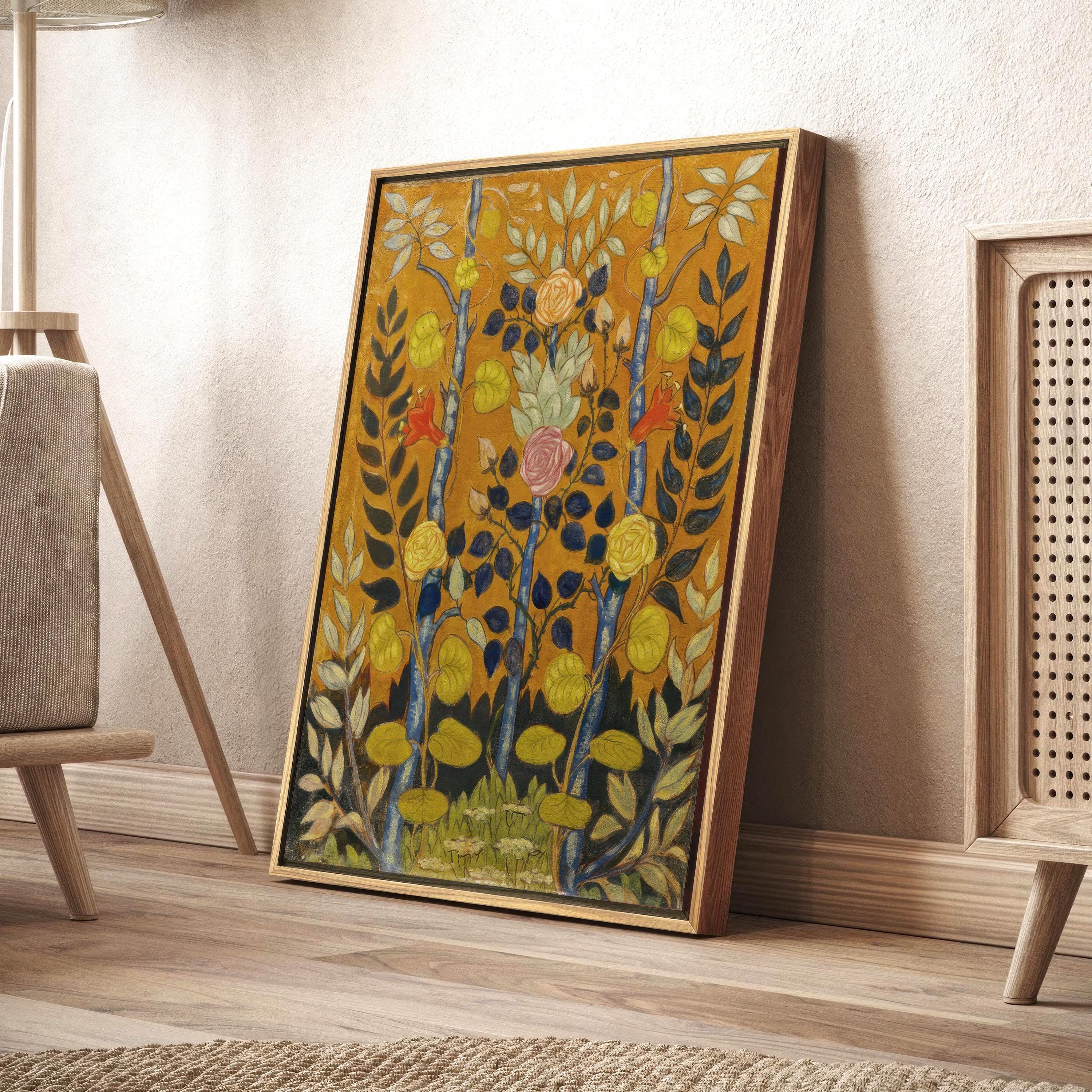 Vintage Rose Emile Bernard Abstract Flower Mid Century Canvas Art | Poster Print