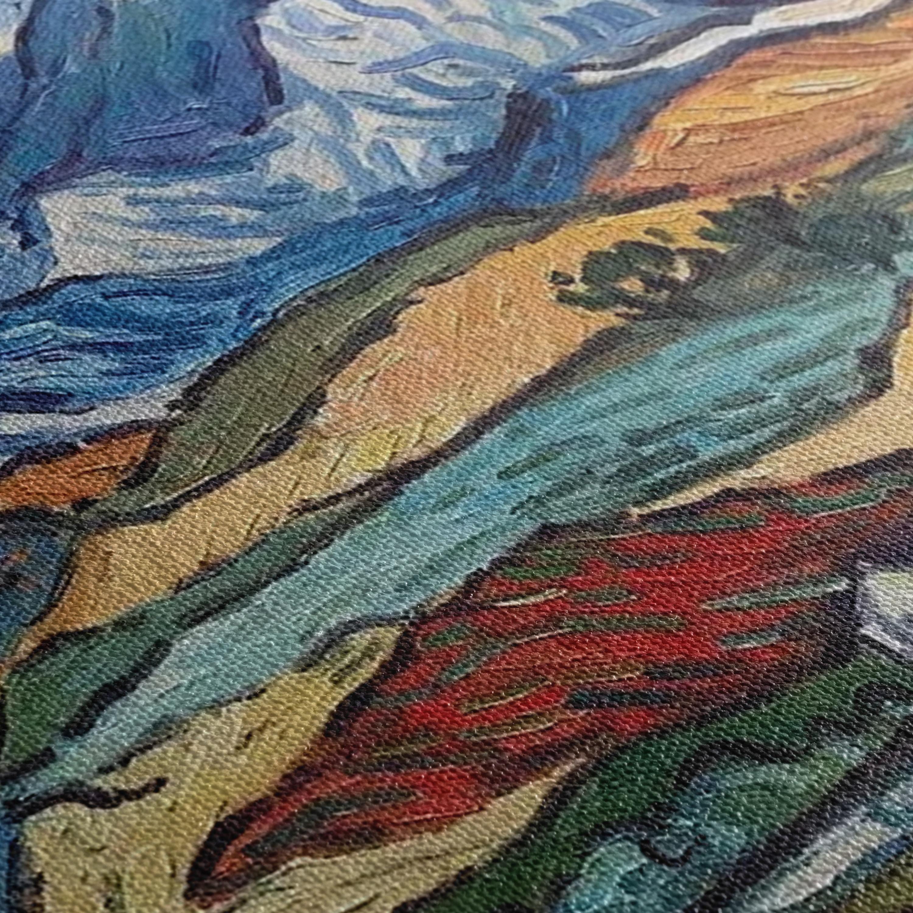 Van Gogh Mountains at Saint-Remy Canvas Art | Poster Print